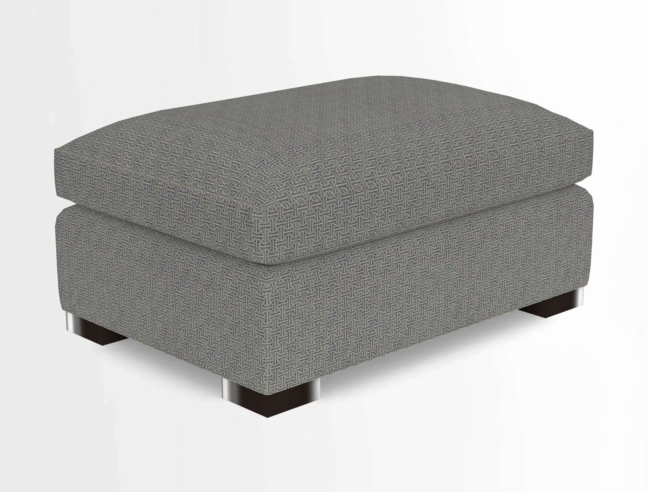 Wadenhoe Storage Footstool in Two Tone Plain Biscuit