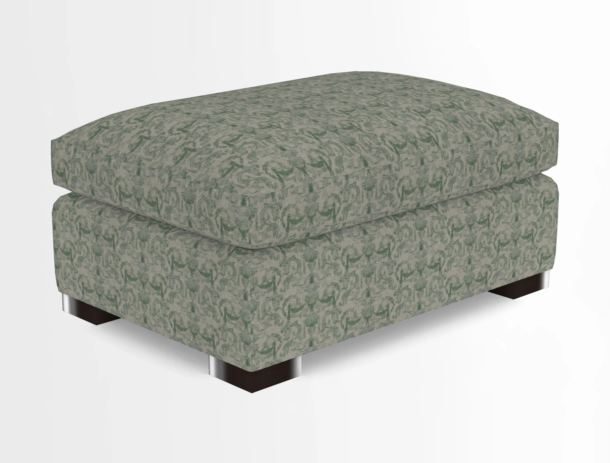 Wadenhoe Storage Footstool in Two Tone Plain Biscuit