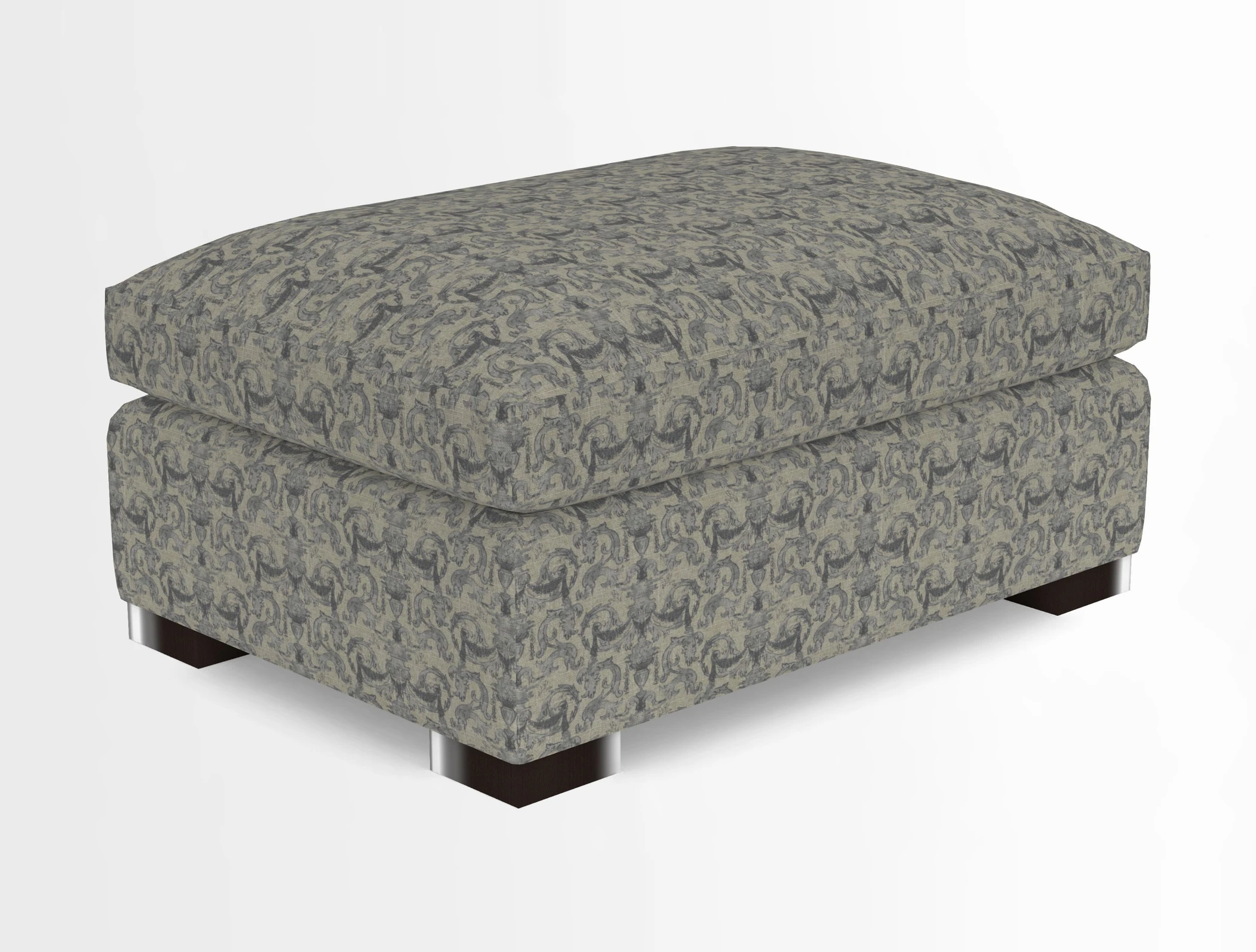 Wadenhoe Storage Footstool in Two Tone Plain Biscuit