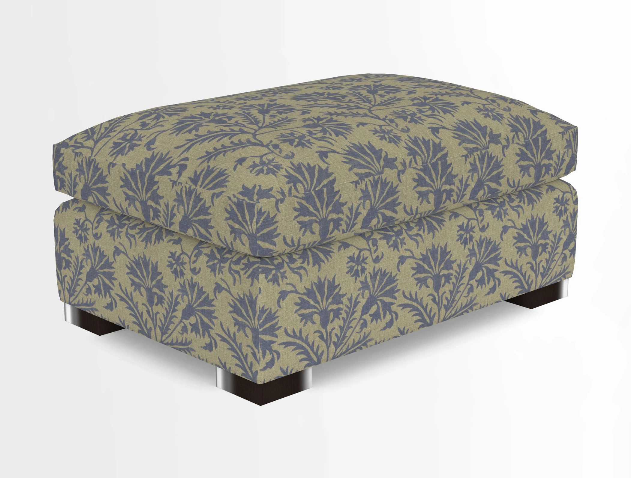 Wadenhoe Storage Footstool in Two Tone Plain Biscuit