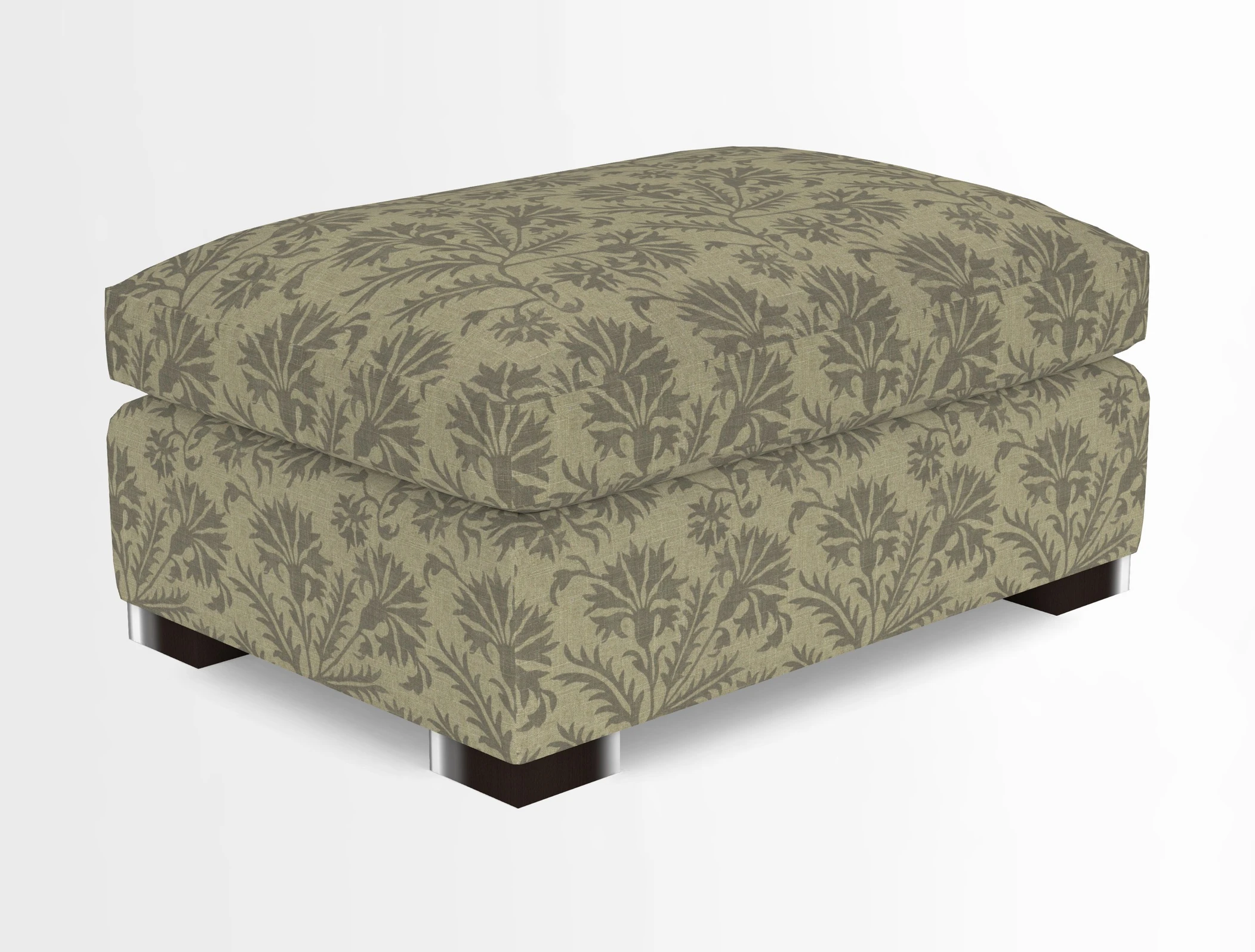 Wadenhoe Storage Footstool in Two Tone Plain Biscuit