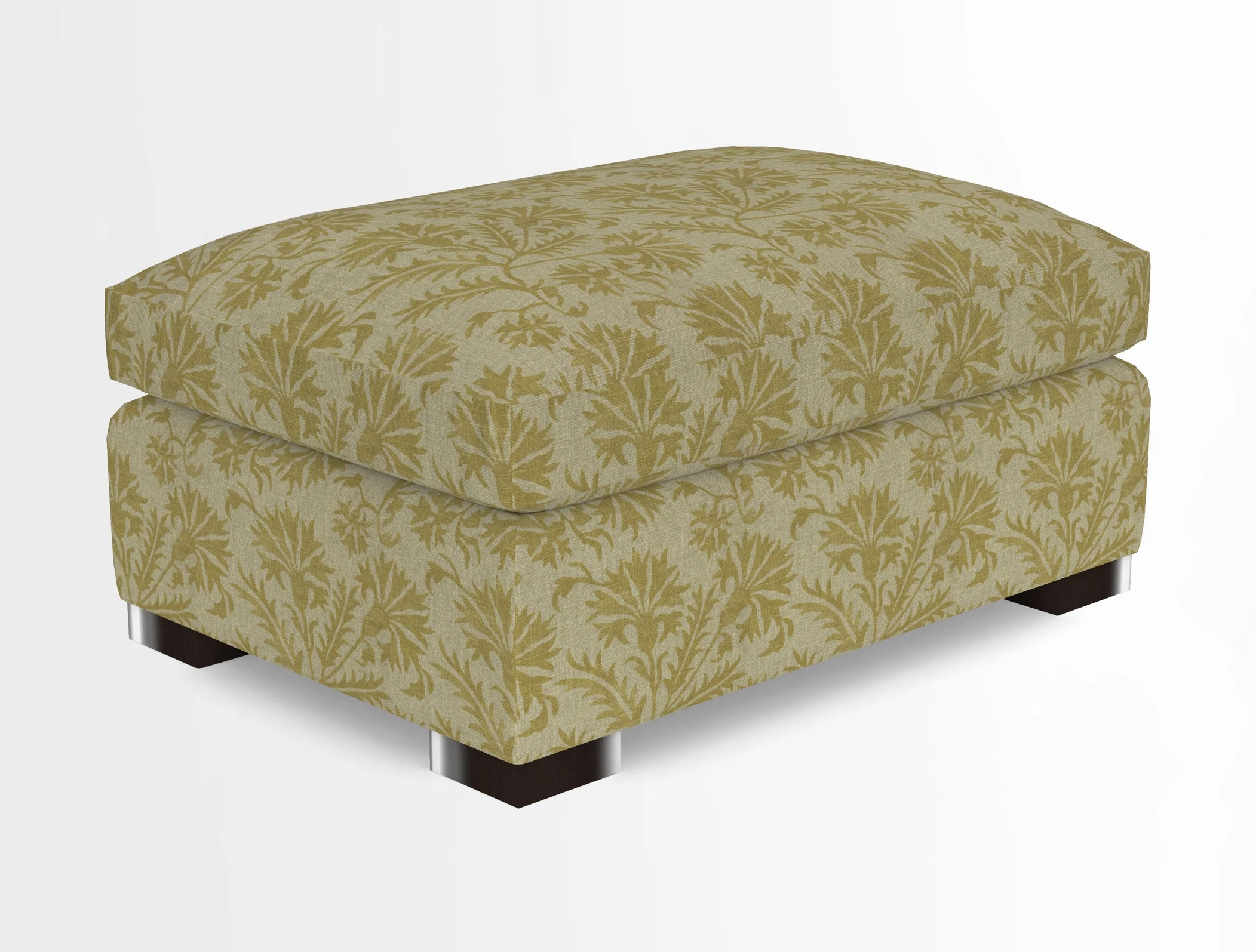 Wadenhoe Storage Footstool in Two Tone Plain Biscuit