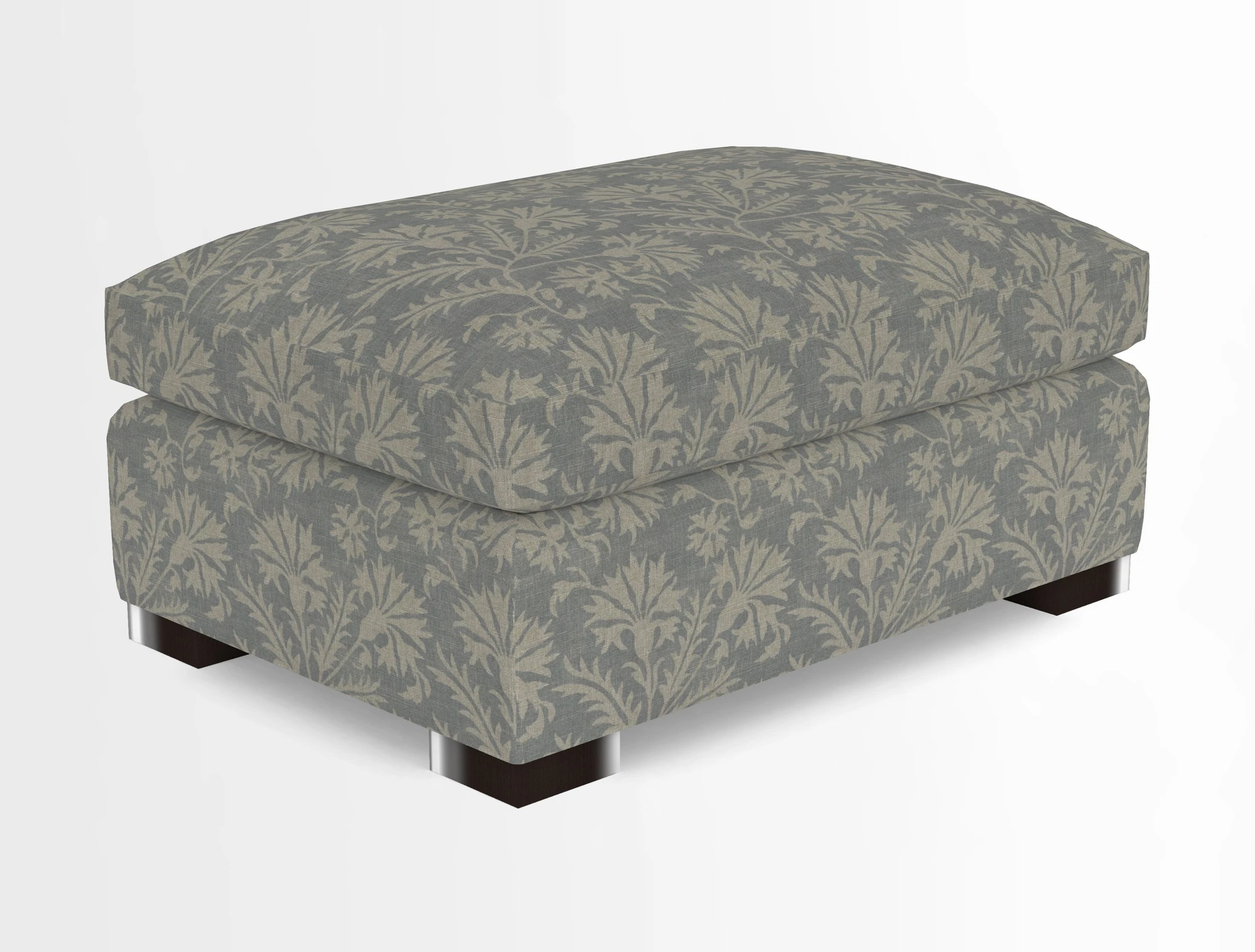 Wadenhoe Storage Footstool in Two Tone Plain Biscuit