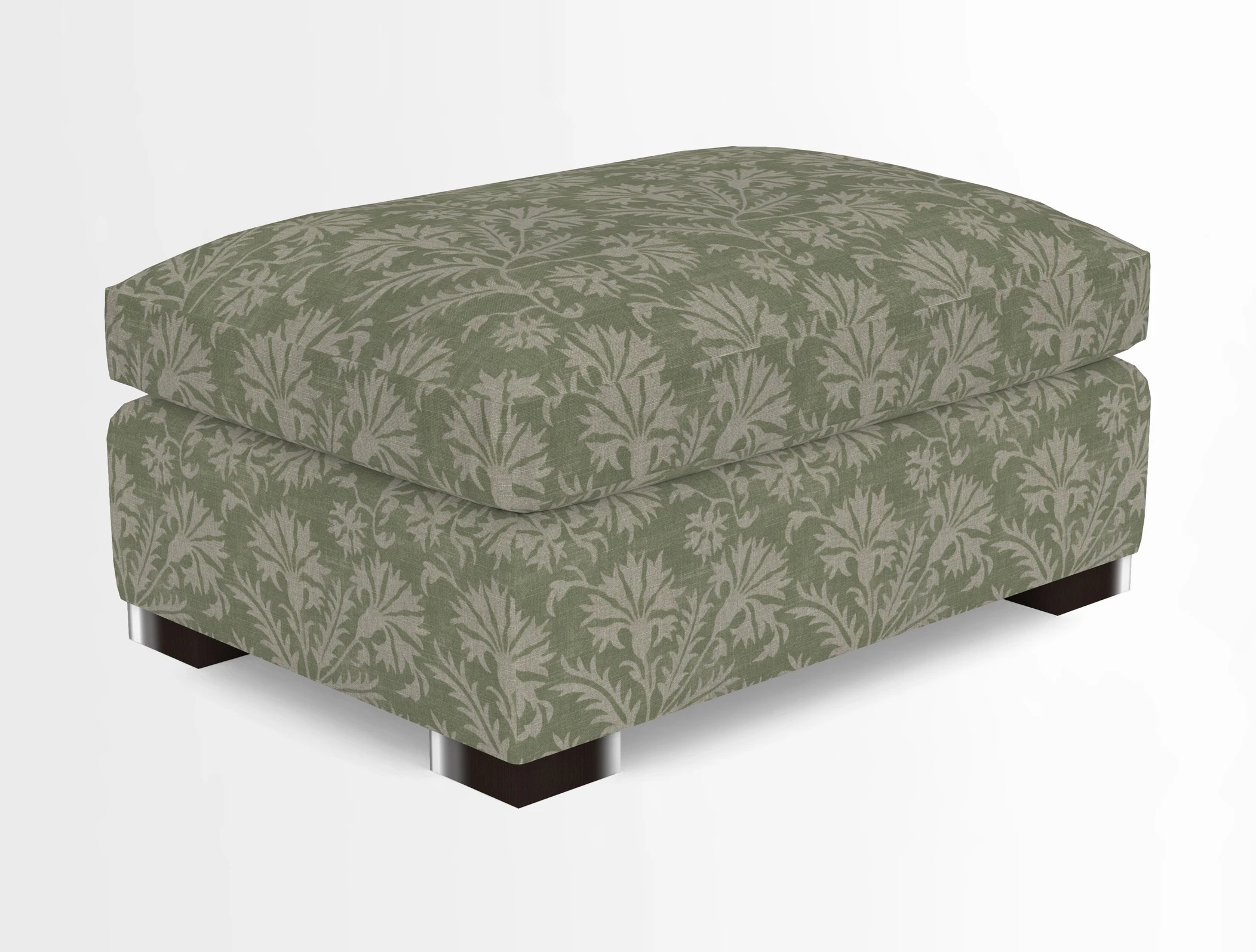 Wadenhoe Storage Footstool in Two Tone Plain Biscuit