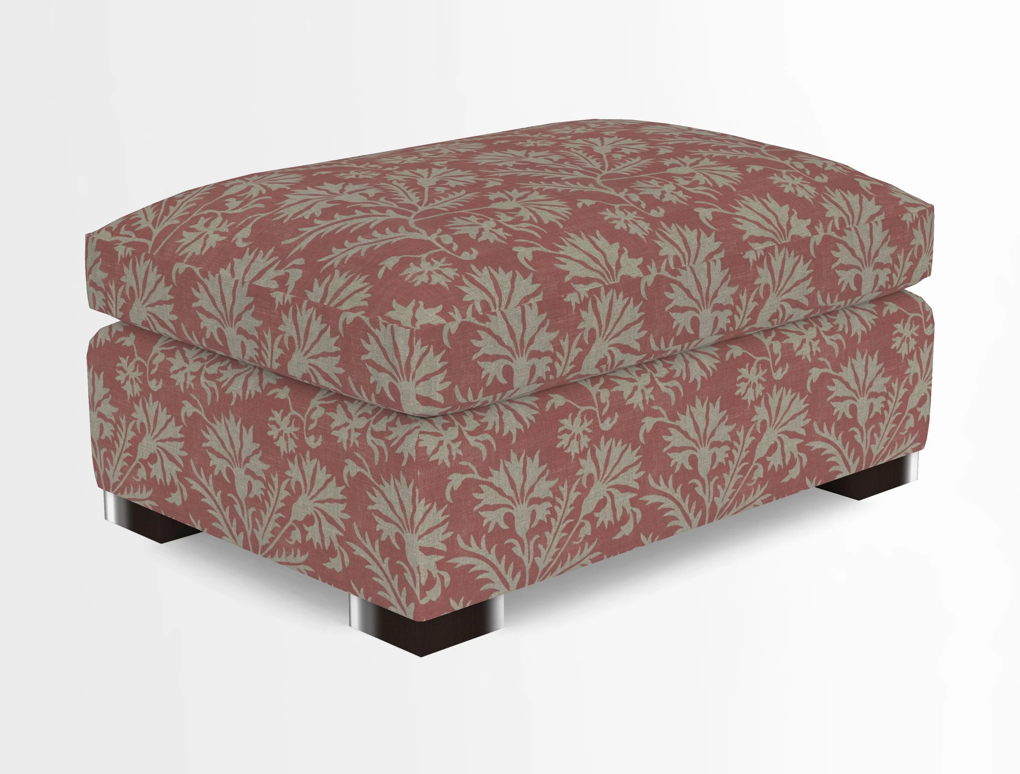 Wadenhoe Storage Footstool in Two Tone Plain Biscuit