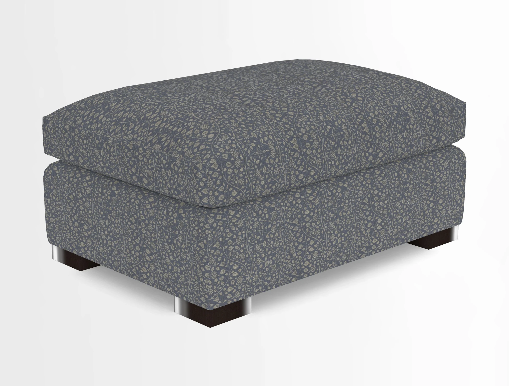 Wadenhoe Storage Footstool in Two Tone Plain Biscuit