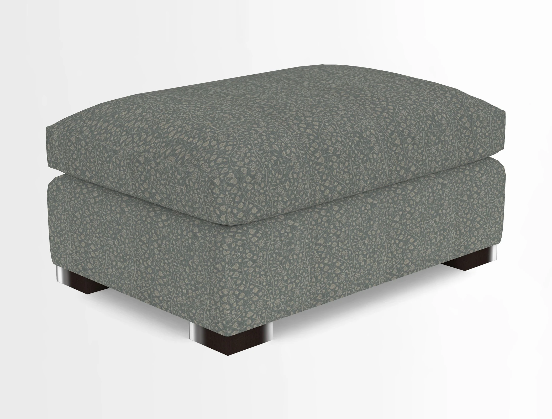 Wadenhoe Storage Footstool in Two Tone Plain Biscuit