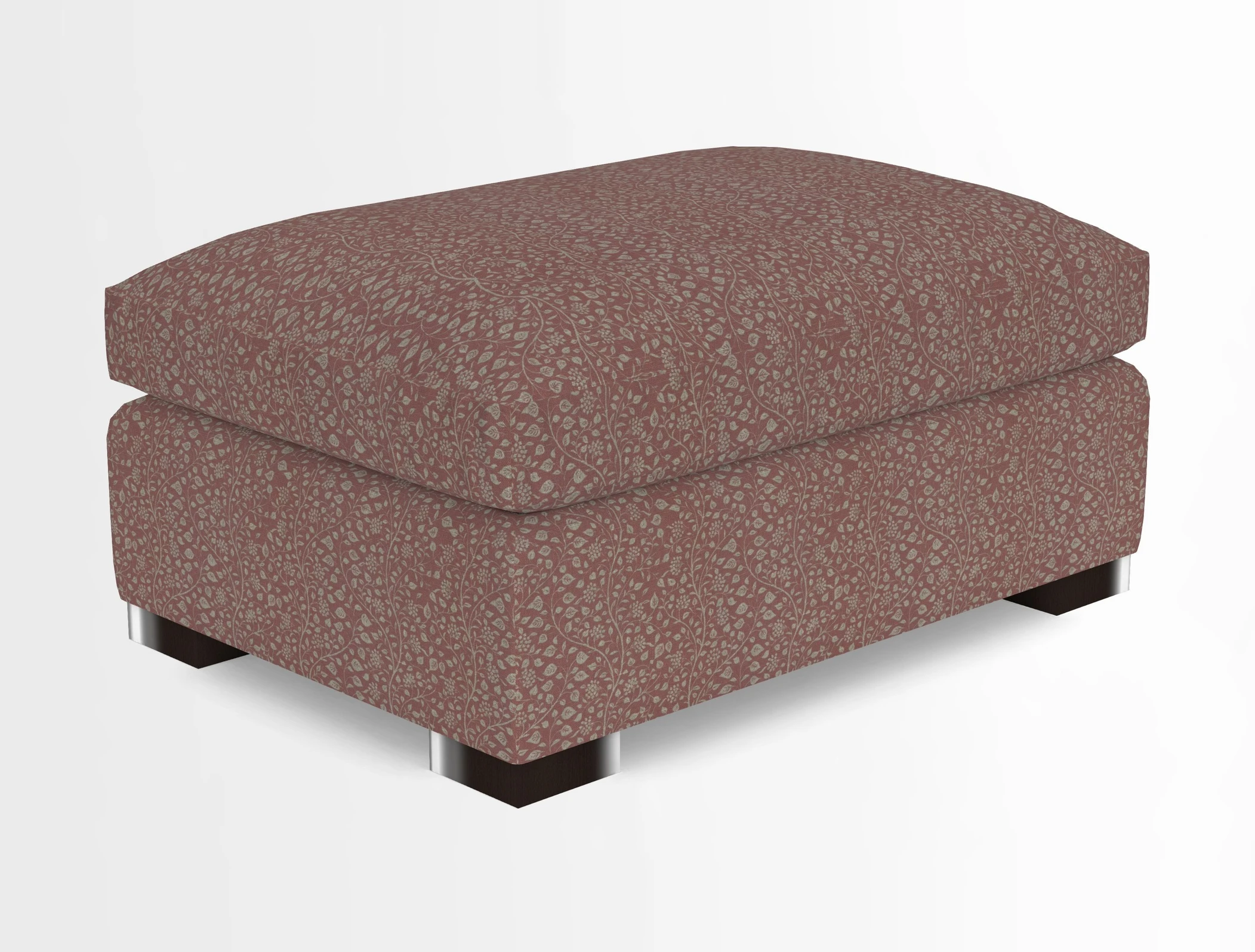 Wadenhoe Storage Footstool in Two Tone Plain Biscuit
