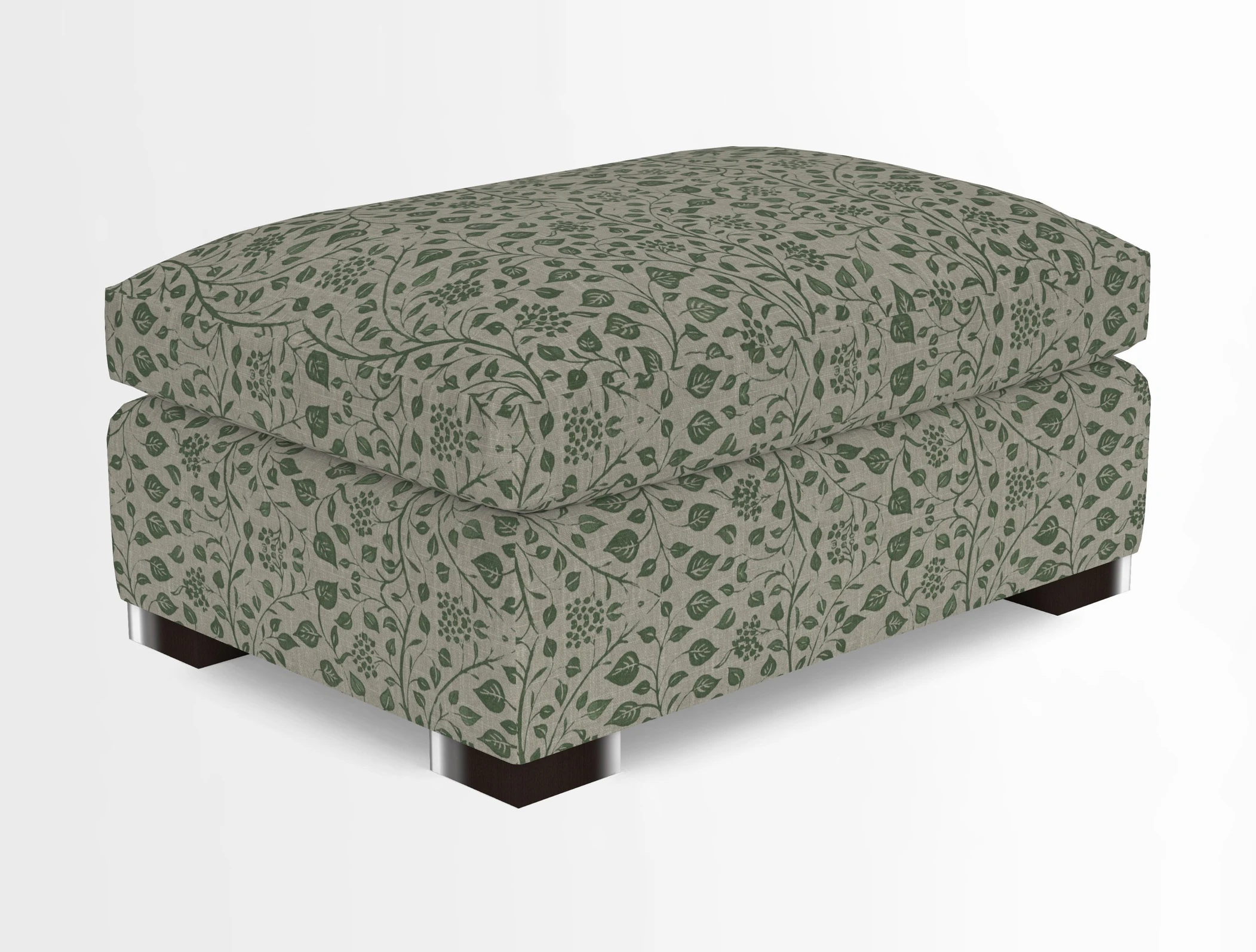 Wadenhoe Storage Footstool in Two Tone Plain Biscuit