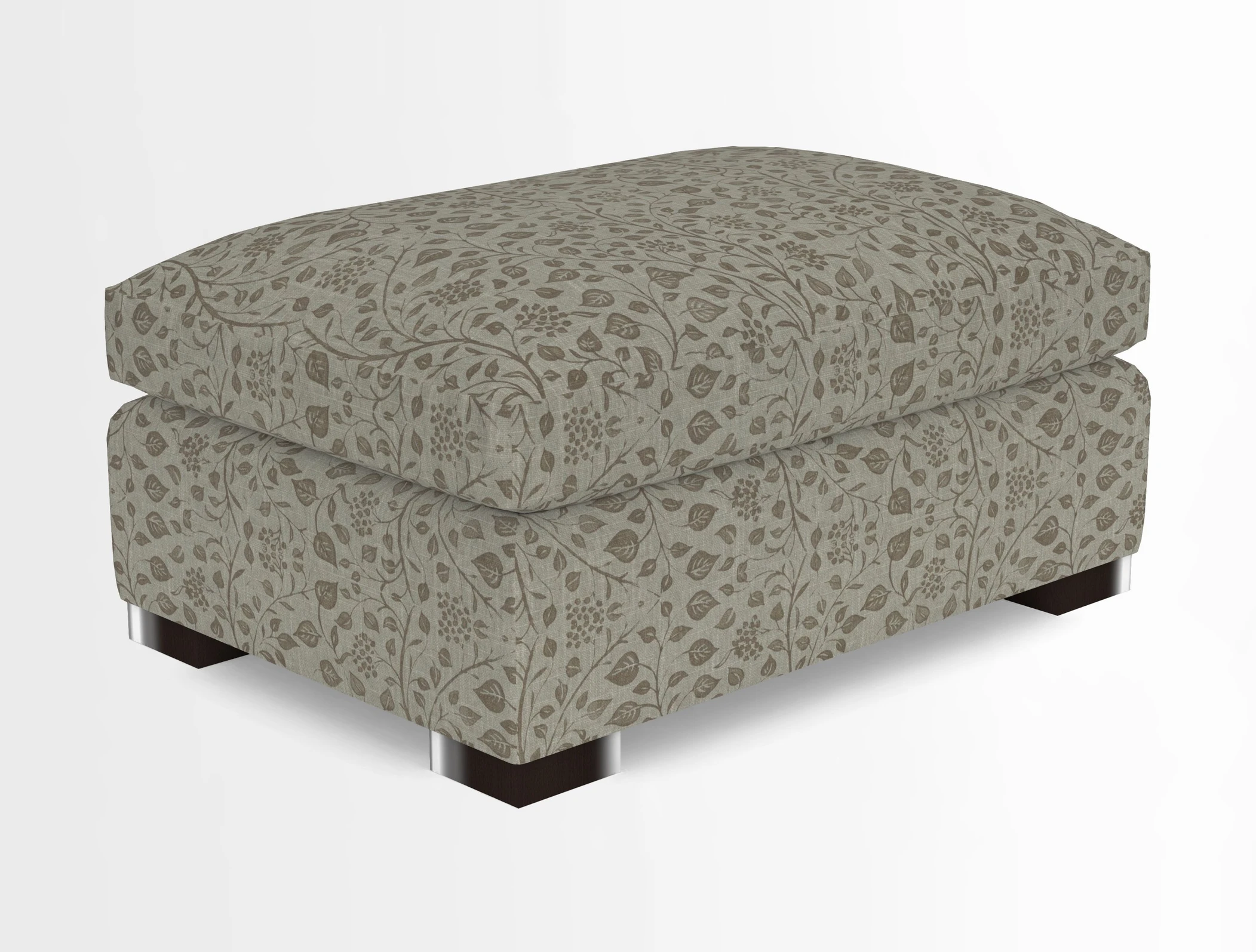 Wadenhoe Storage Footstool in Two Tone Plain Biscuit