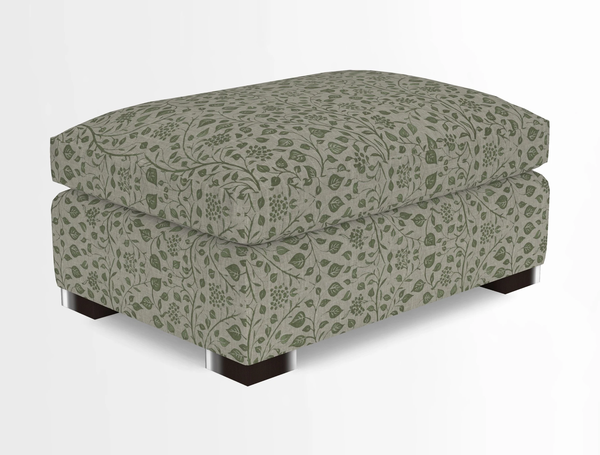 Wadenhoe Storage Footstool in Two Tone Plain Biscuit