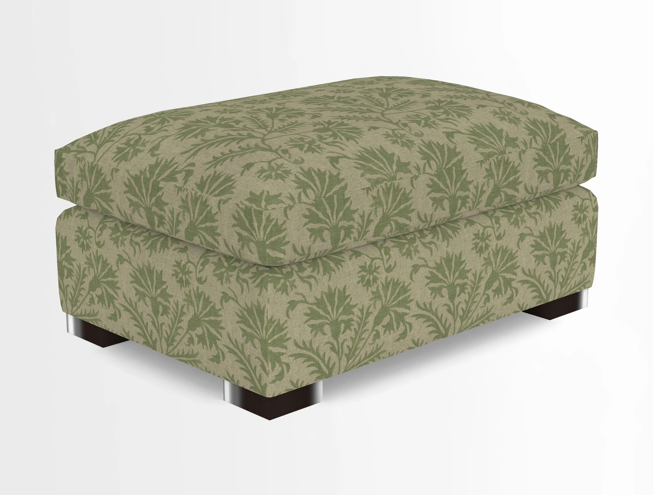 Wadenhoe Storage Footstool in Two Tone Plain Biscuit