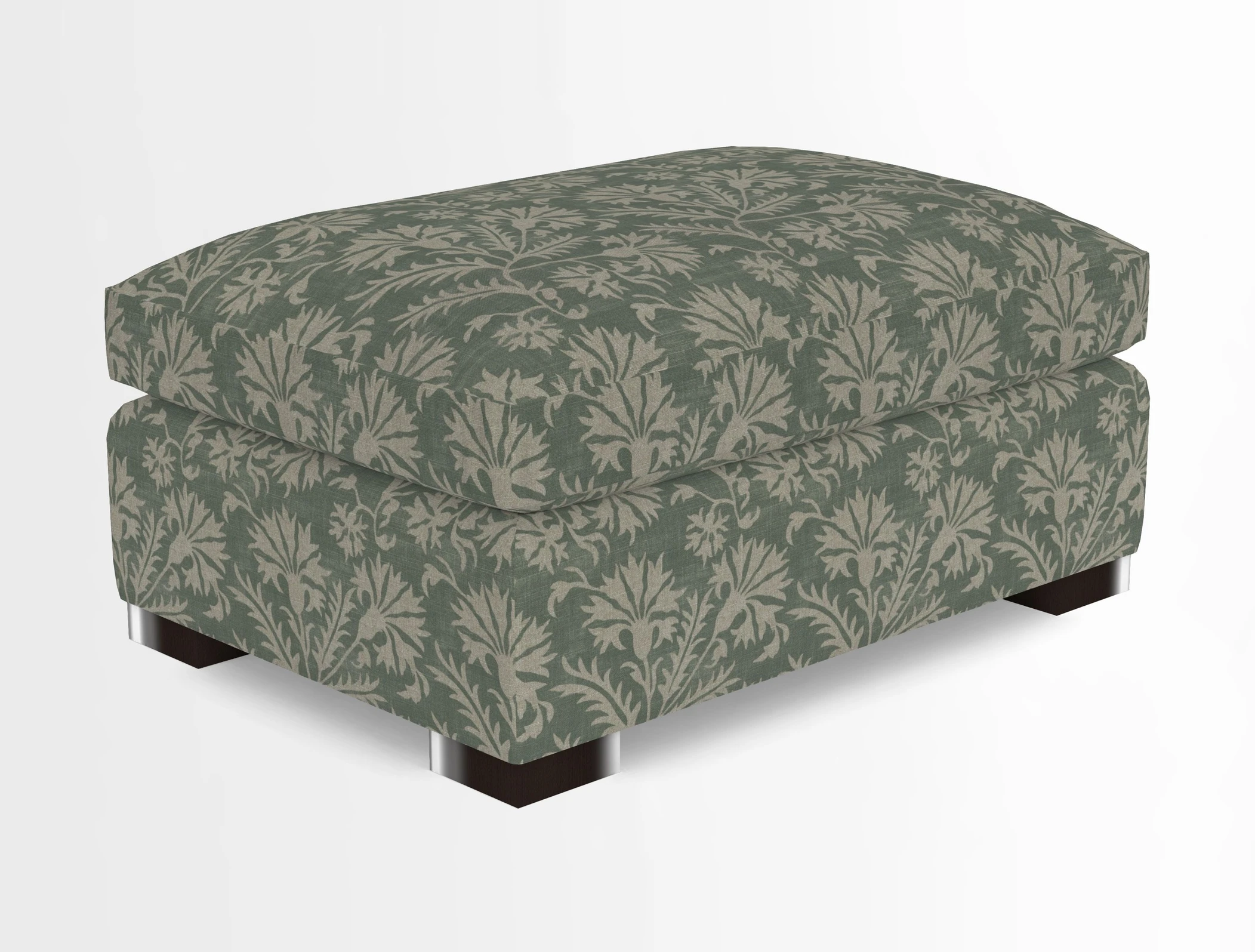 Wadenhoe Storage Footstool in Two Tone Plain Biscuit