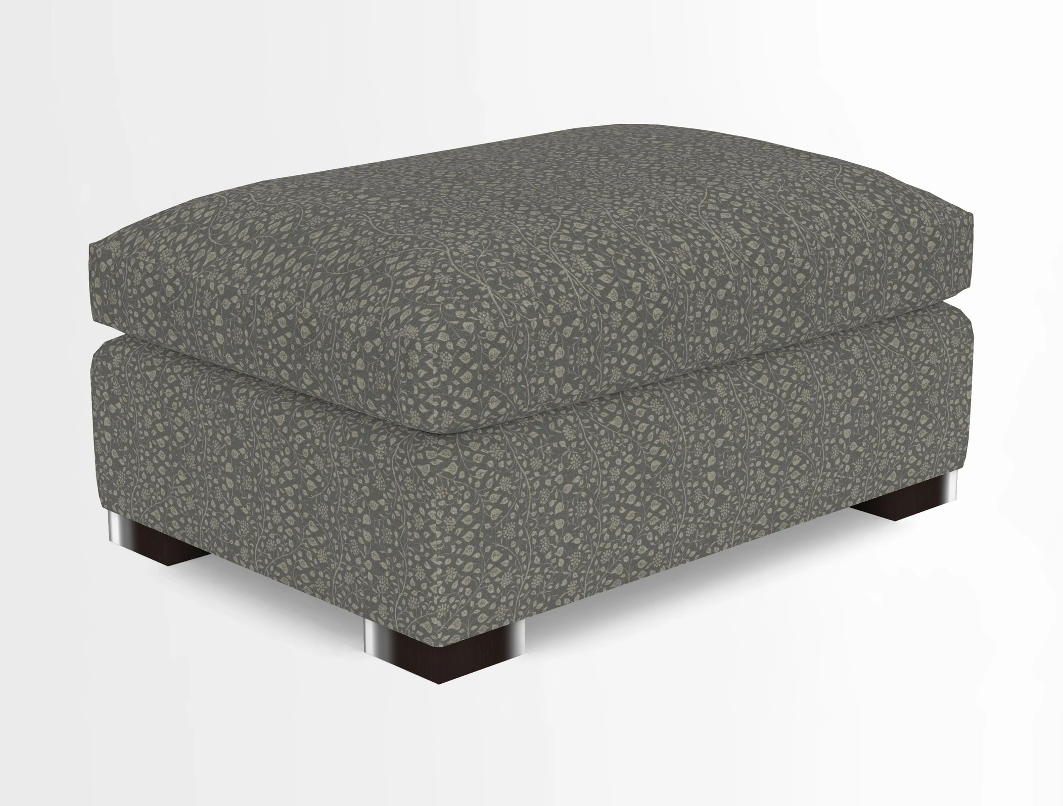 Wadenhoe Storage Footstool in Two Tone Plain Biscuit