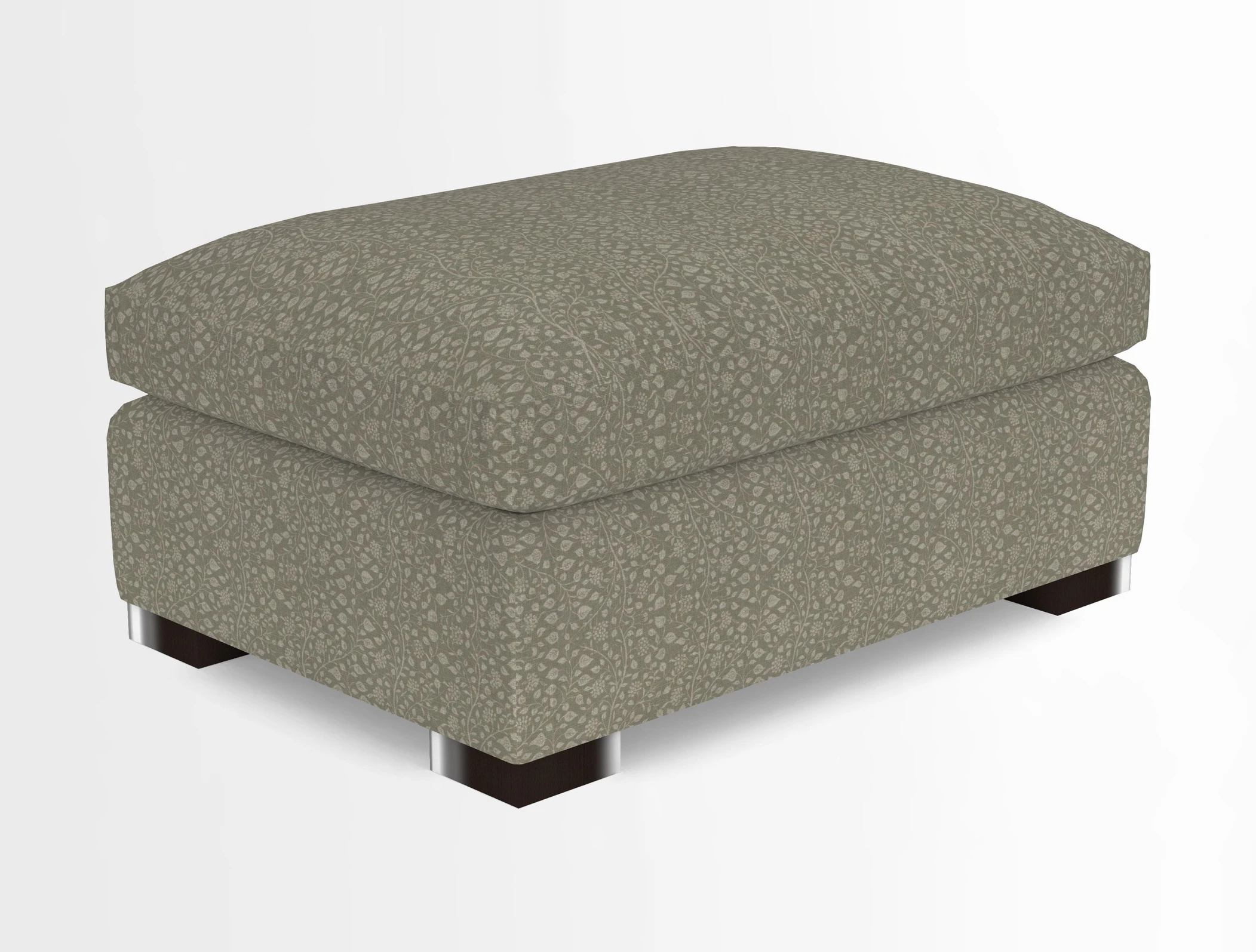 Wadenhoe Storage Footstool in Two Tone Plain Biscuit