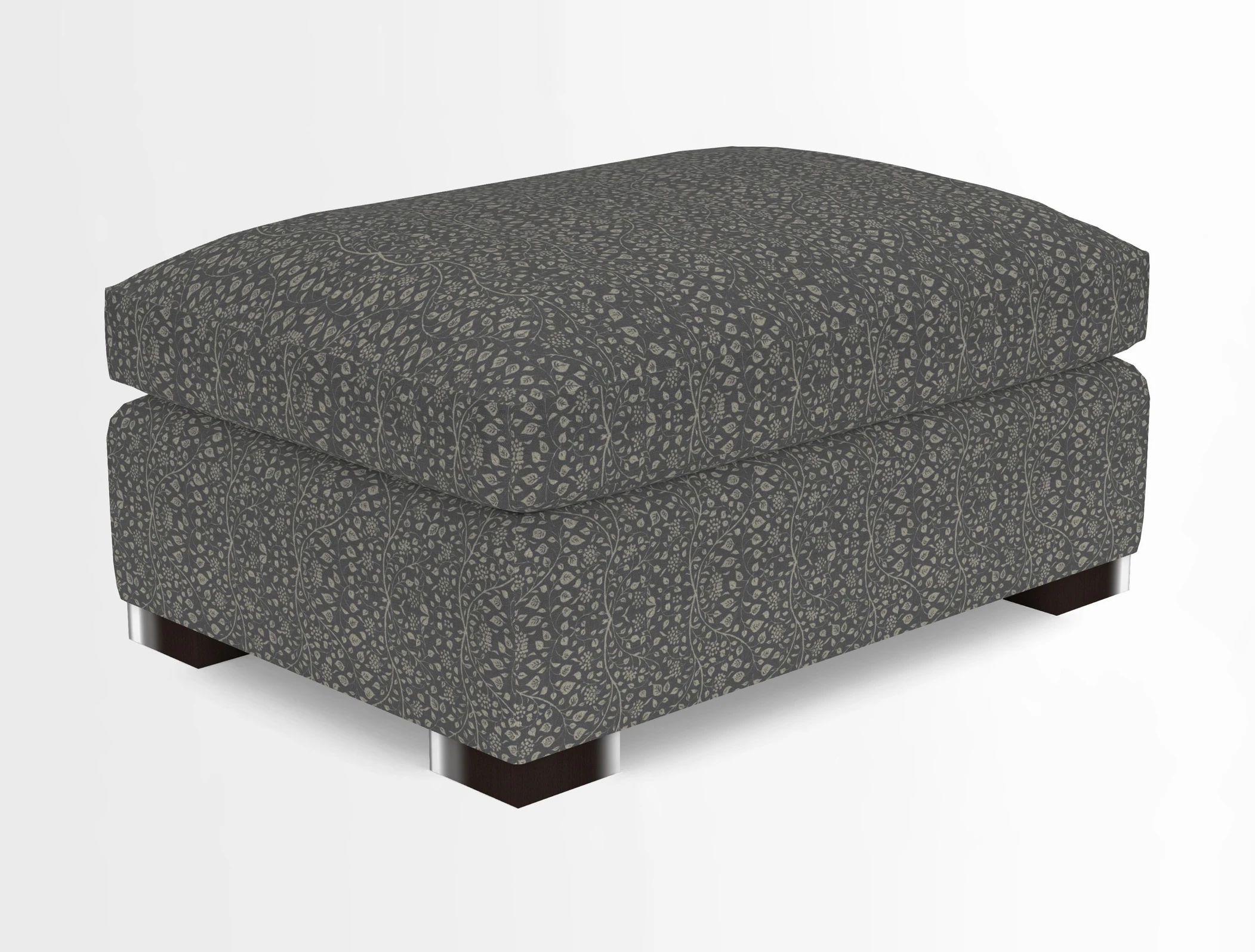 Wadenhoe Storage Footstool in Two Tone Plain Biscuit