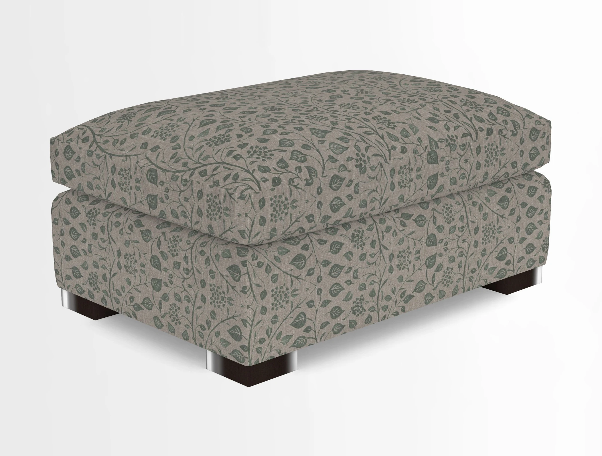 Wadenhoe Storage Footstool in Two Tone Plain Biscuit