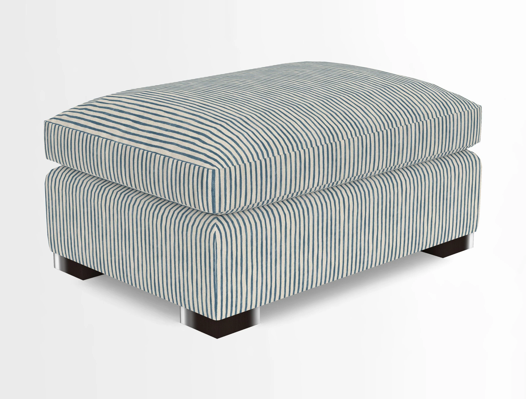 Wadenhoe Storage Footstool in Two Tone Plain Biscuit