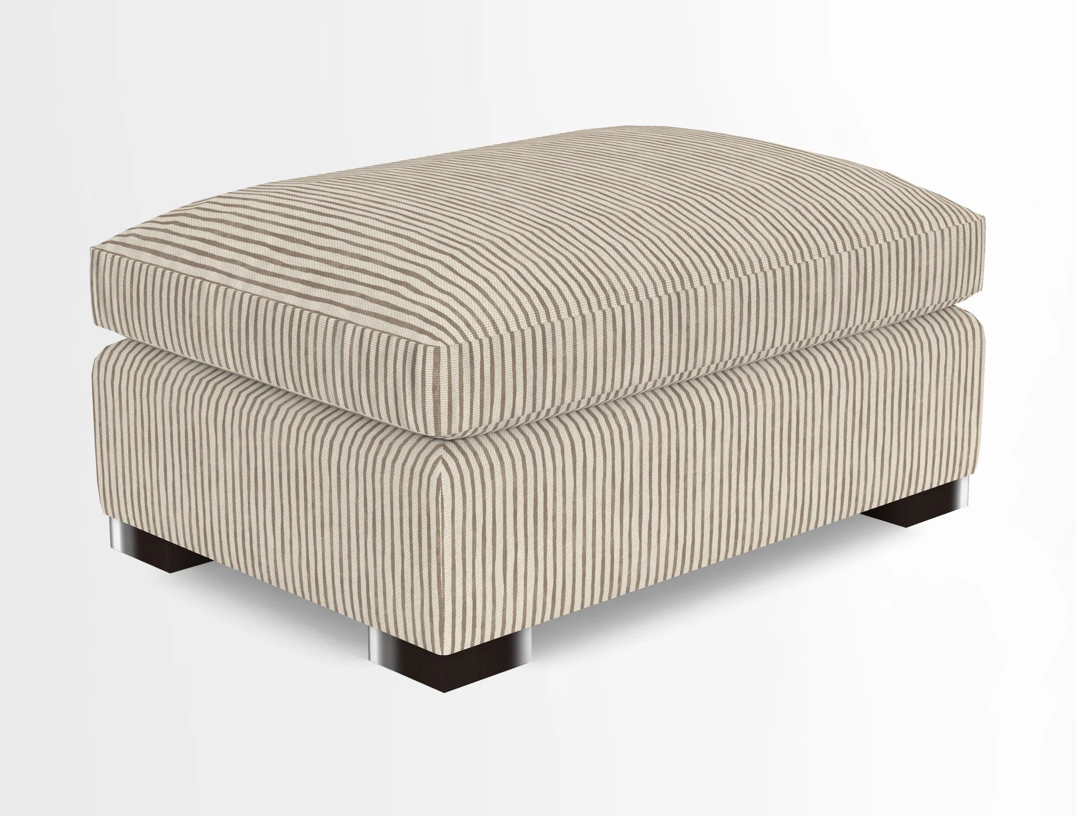 Wadenhoe Storage Footstool in Two Tone Plain Biscuit