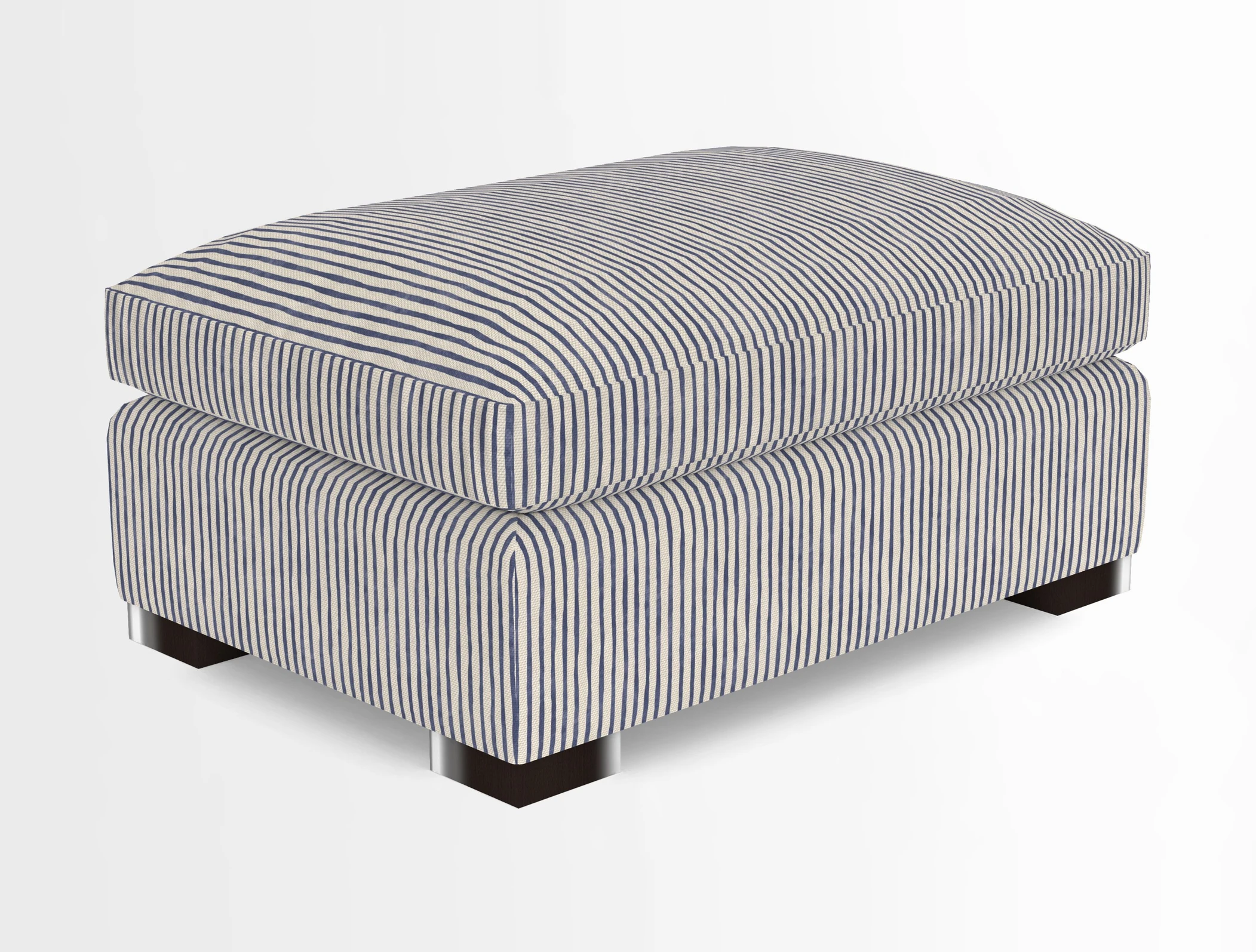 Wadenhoe Storage Footstool in Two Tone Plain Biscuit