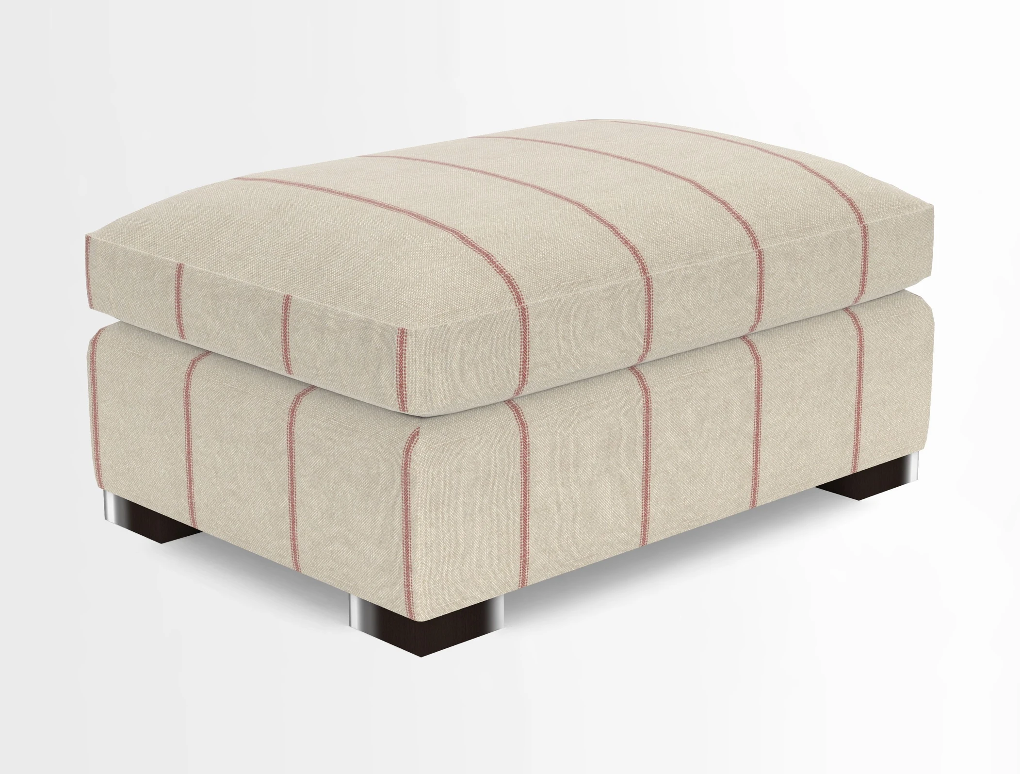 Wadenhoe Storage Footstool in Two Tone Plain Biscuit
