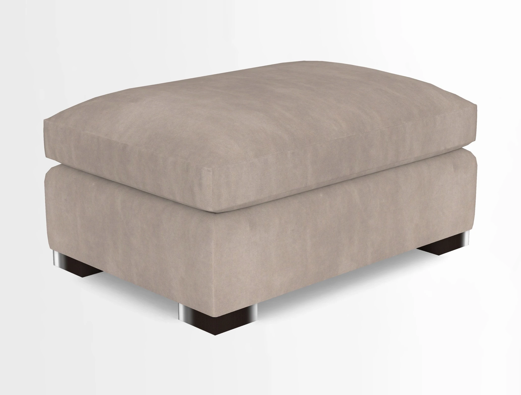 Wadenhoe Storage Footstool in Two Tone Plain Biscuit