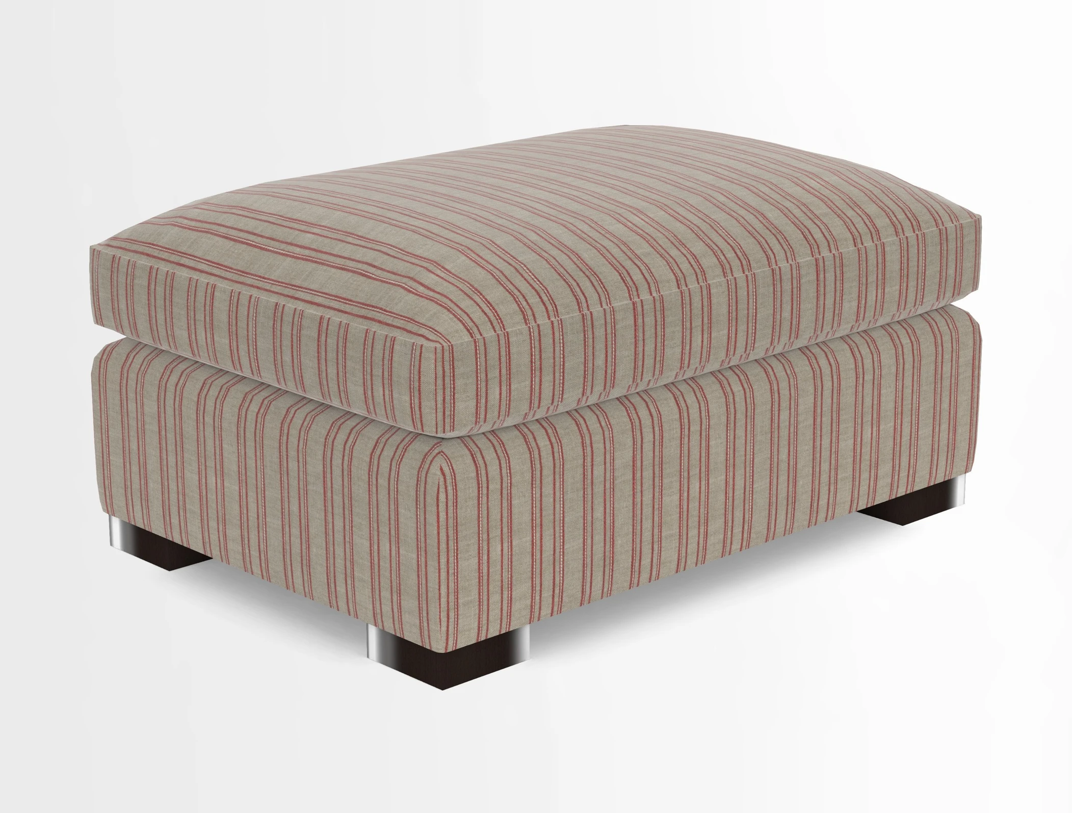 Wadenhoe Storage Footstool in Two Tone Plain Biscuit