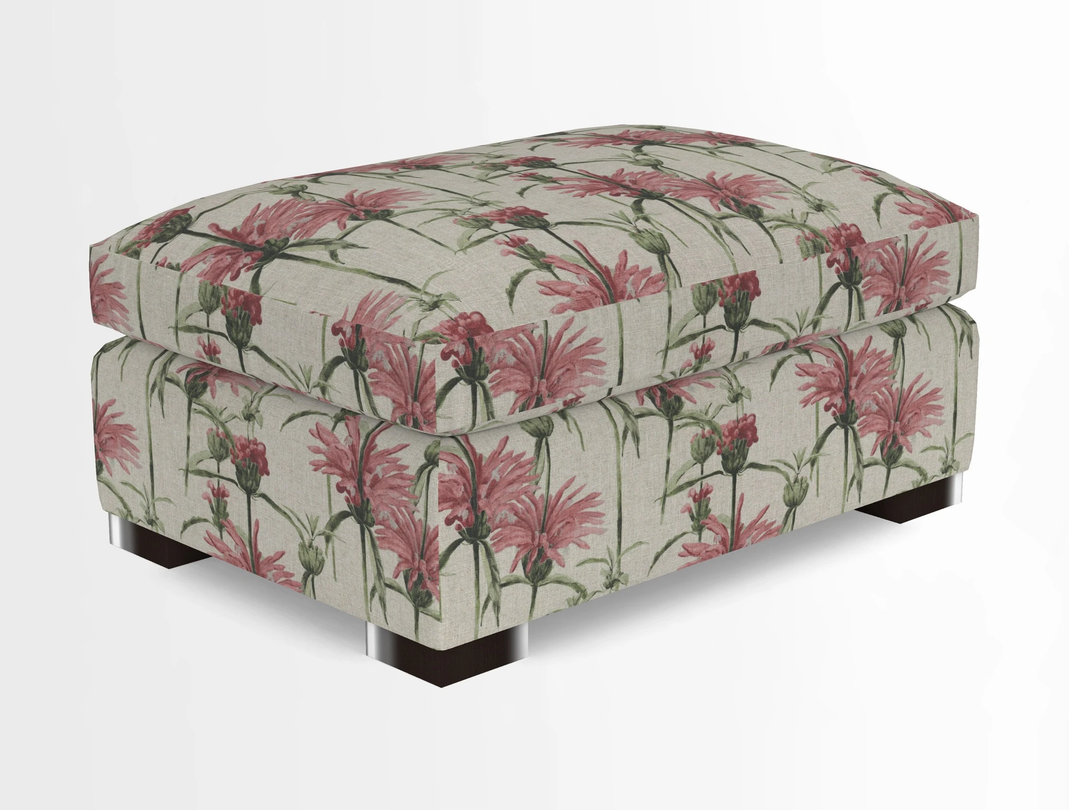 Wadenhoe Storage Footstool in Two Tone Plain Biscuit