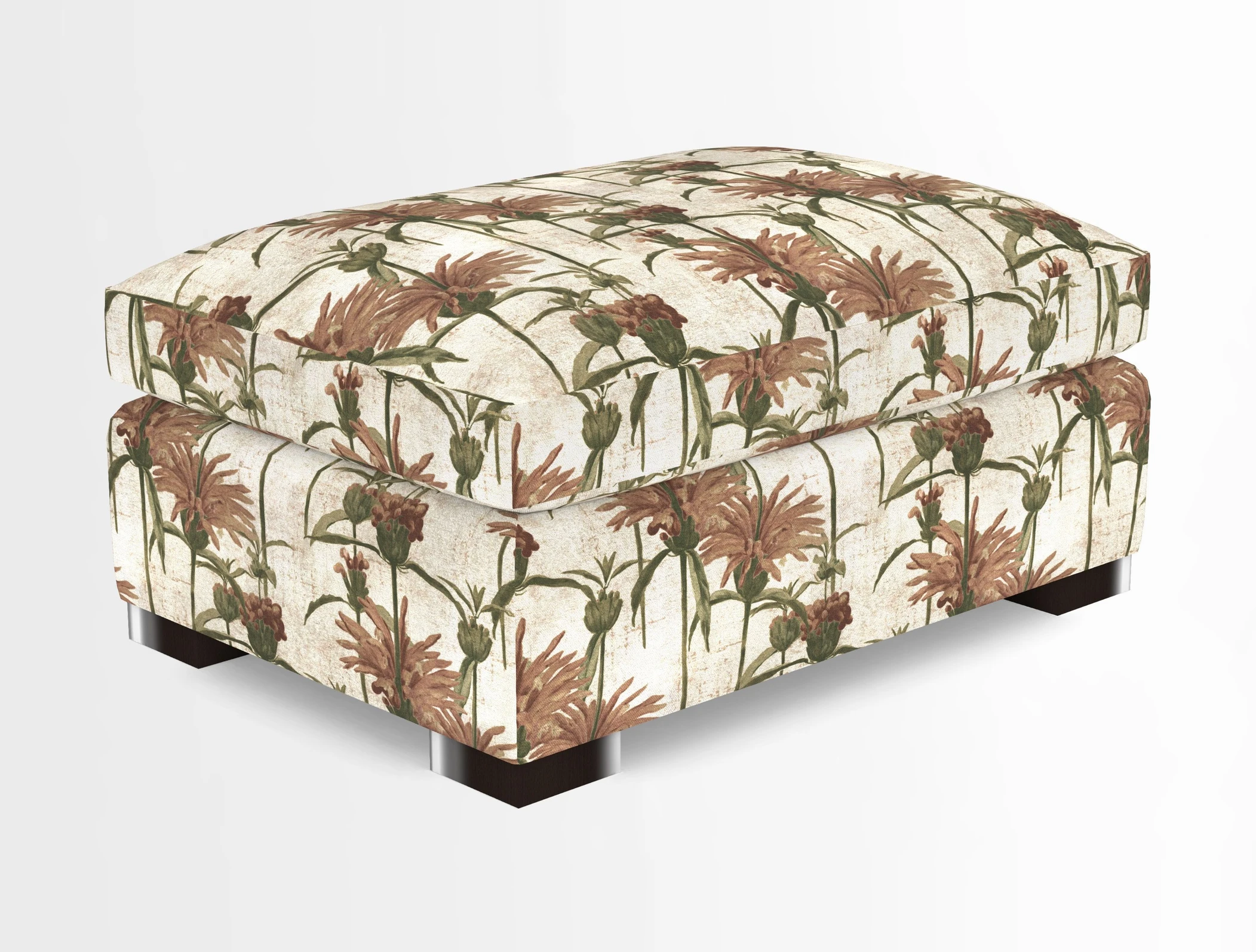 Wadenhoe Storage Footstool in Two Tone Plain Biscuit