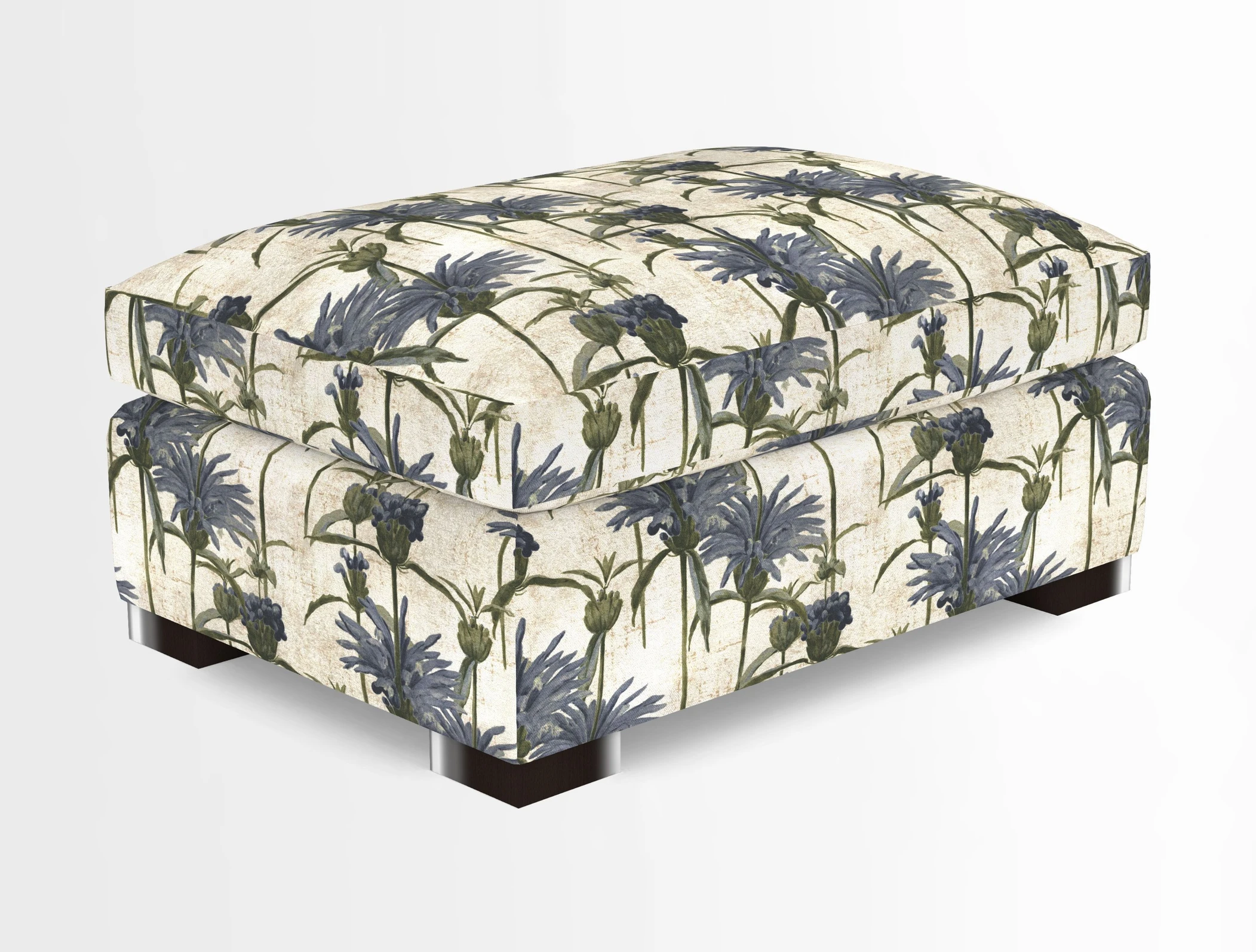 Wadenhoe Storage Footstool in Two Tone Plain Biscuit