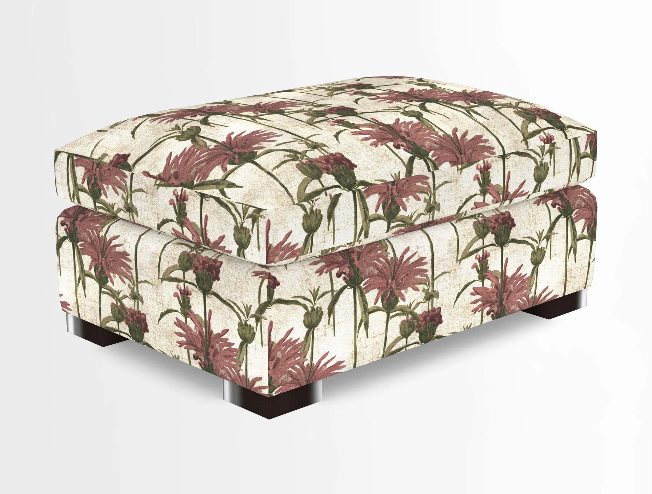 Wadenhoe Storage Footstool in Two Tone Plain Biscuit