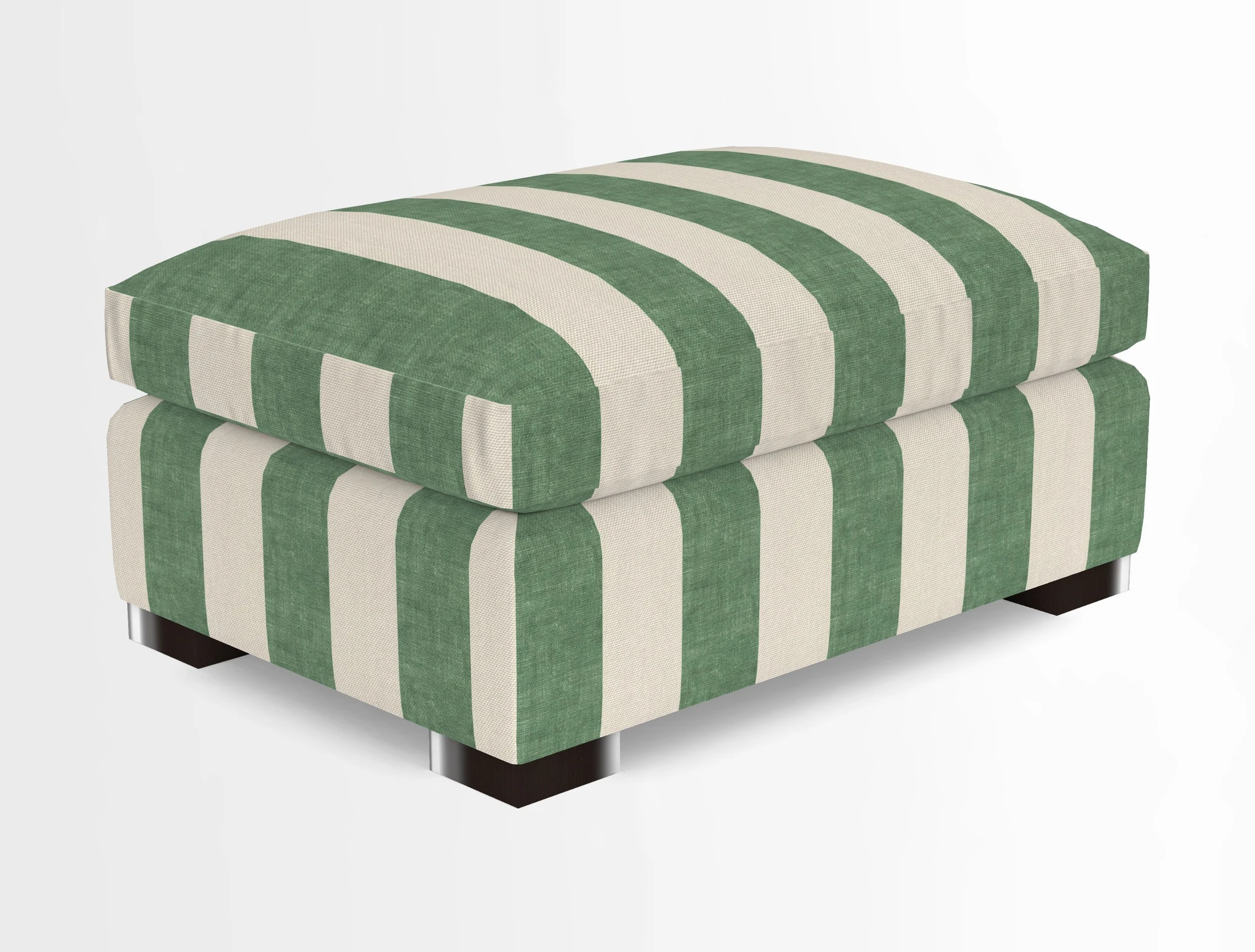 Wadenhoe Storage Footstool in Two Tone Plain Biscuit