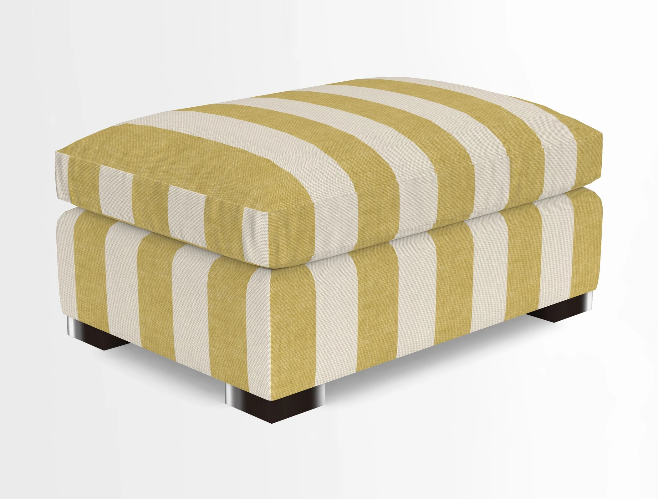 Wadenhoe Storage Footstool in Two Tone Plain Biscuit
