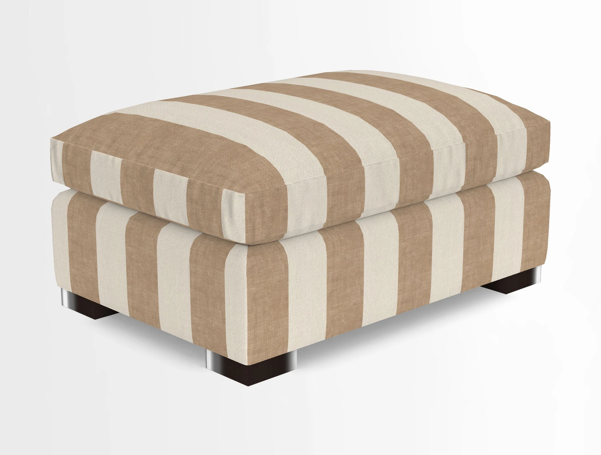 Wadenhoe Storage Footstool in Two Tone Plain Biscuit