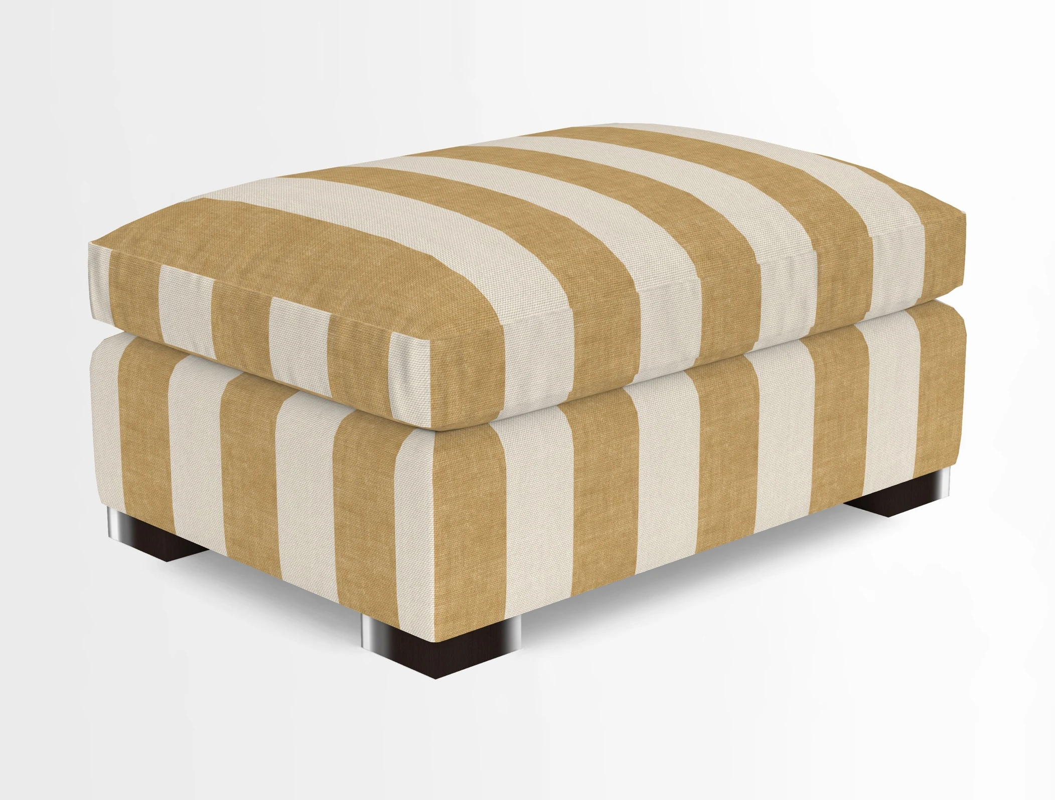 Wadenhoe Storage Footstool in Two Tone Plain Biscuit