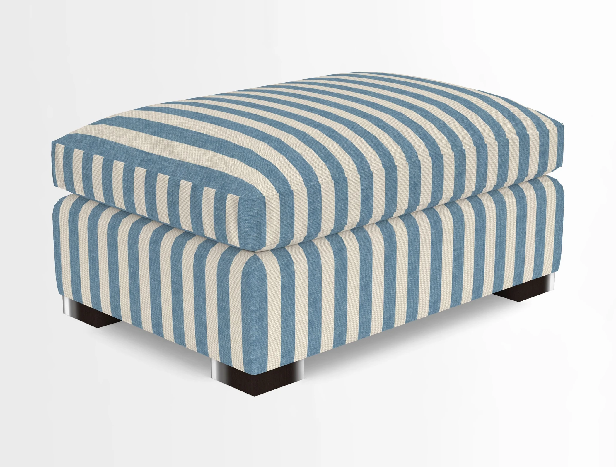 Wadenhoe Storage Footstool in Two Tone Plain Biscuit
