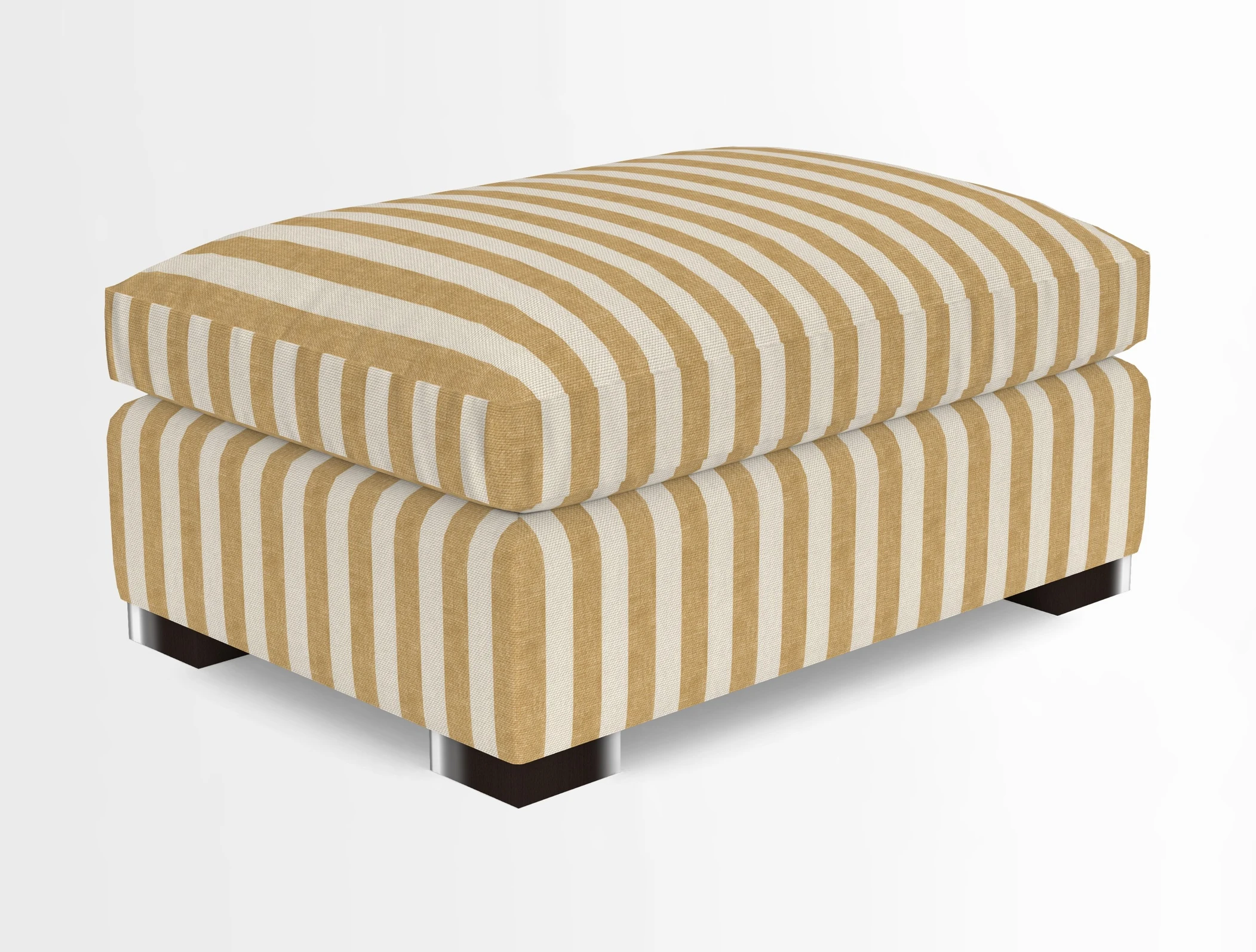 Wadenhoe Storage Footstool in Two Tone Plain Biscuit