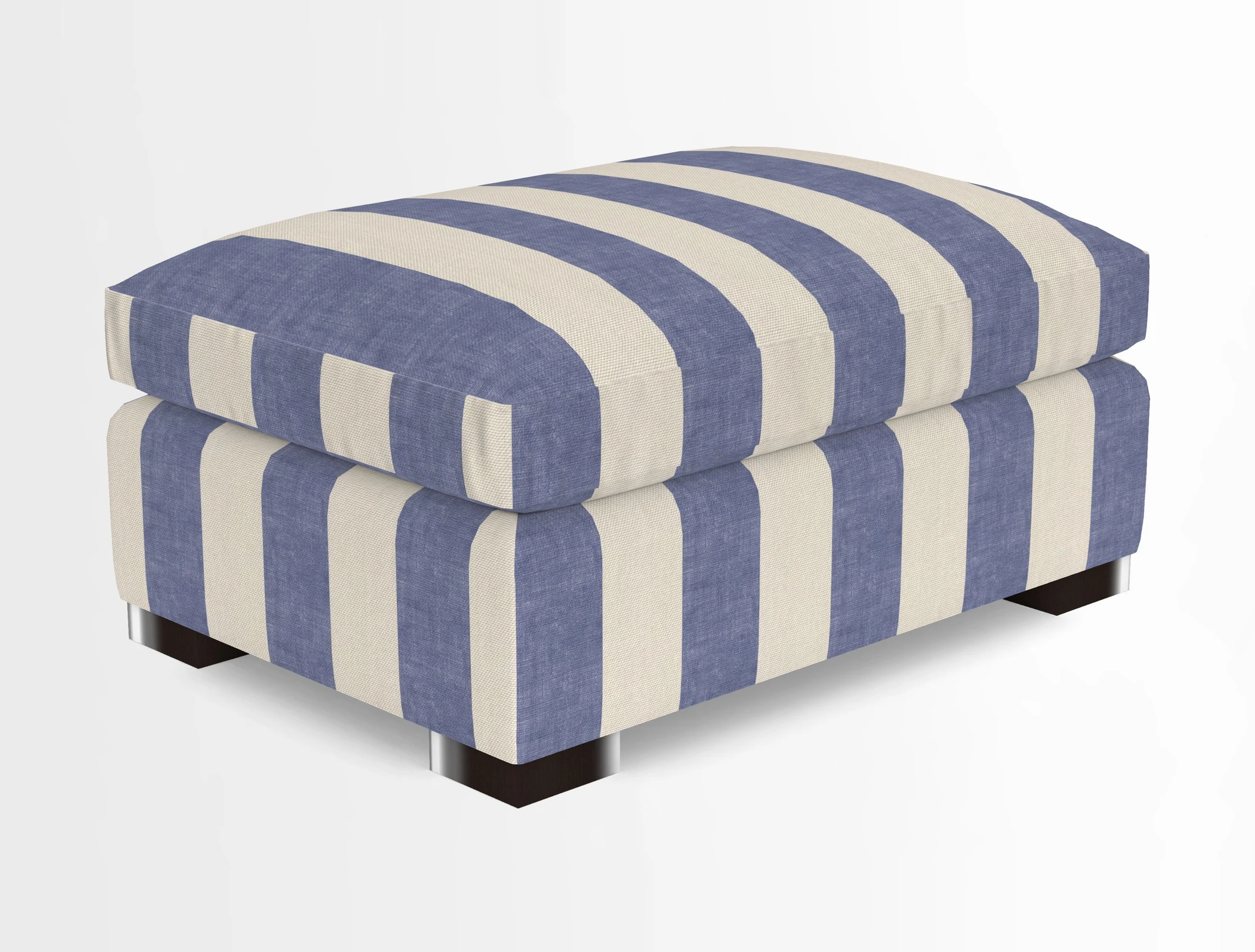 Wadenhoe Storage Footstool in Two Tone Plain Biscuit