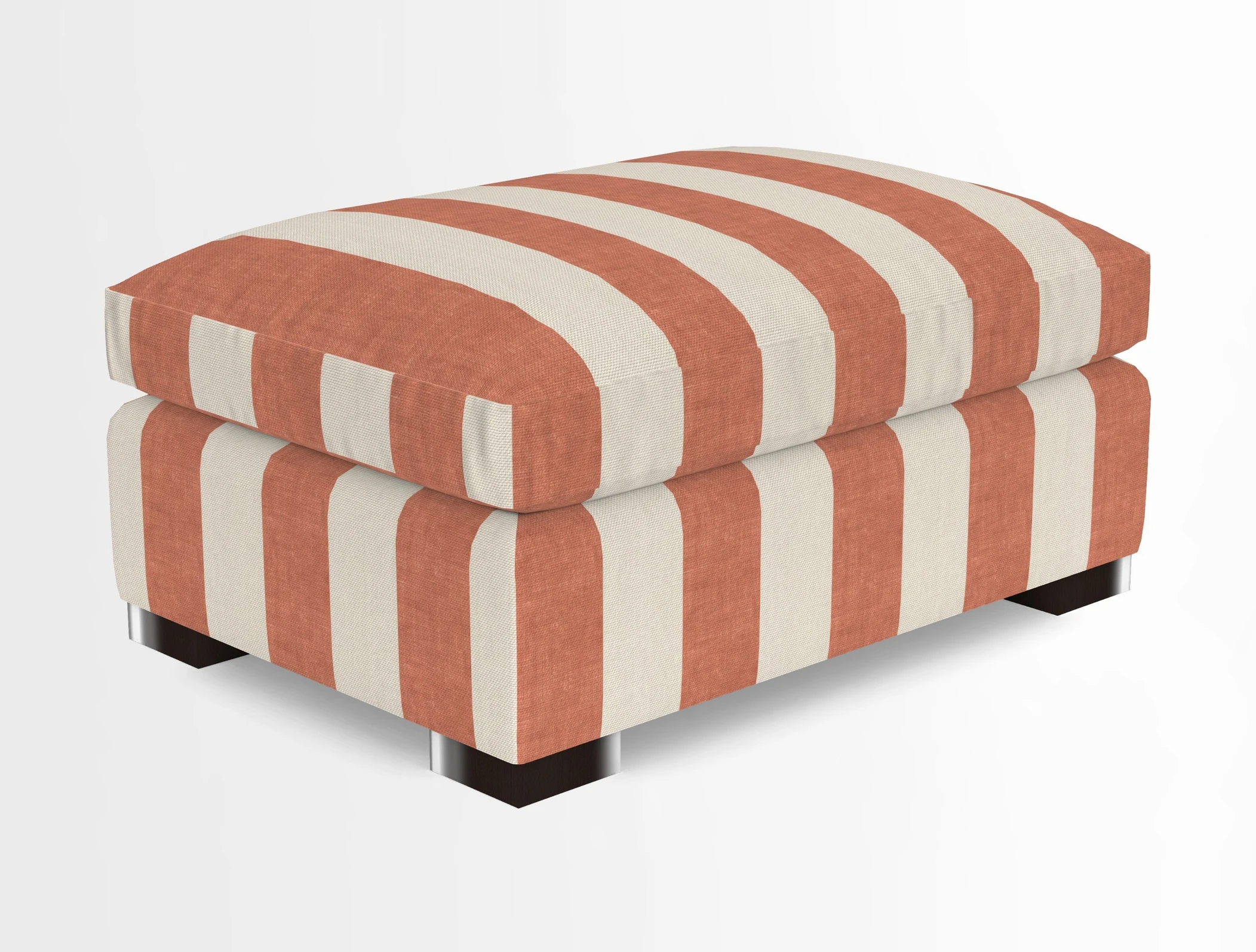 Wadenhoe Storage Footstool in Two Tone Plain Biscuit