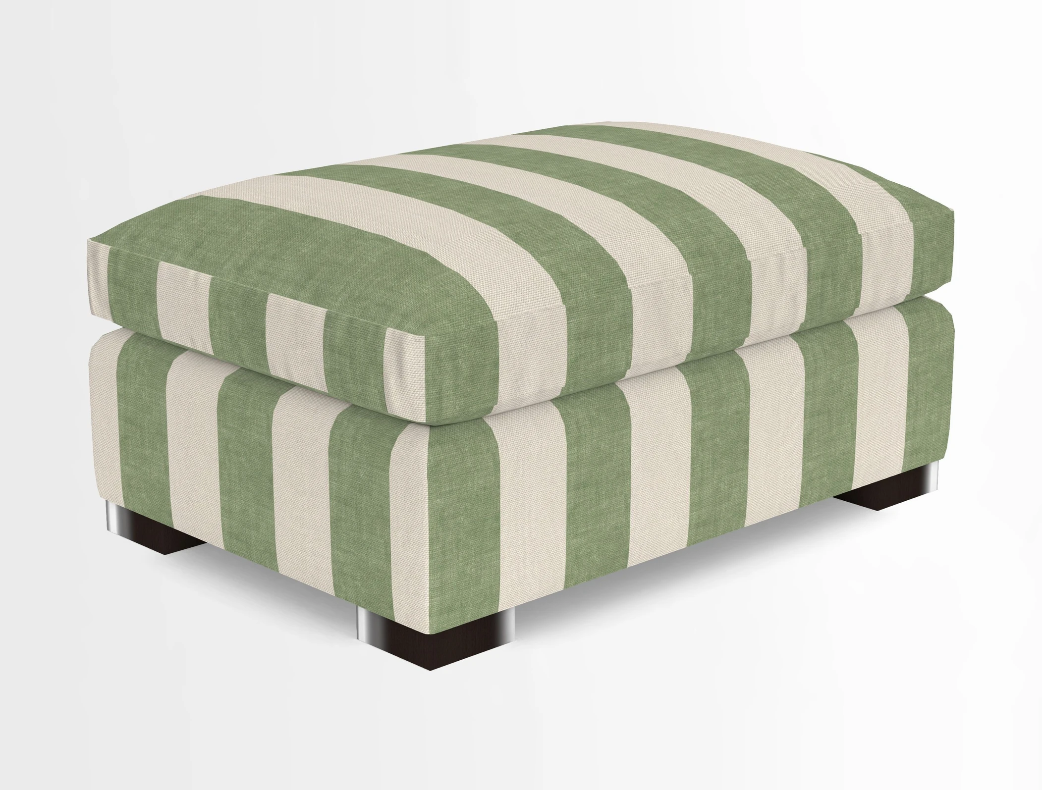 Wadenhoe Storage Footstool in Two Tone Plain Biscuit