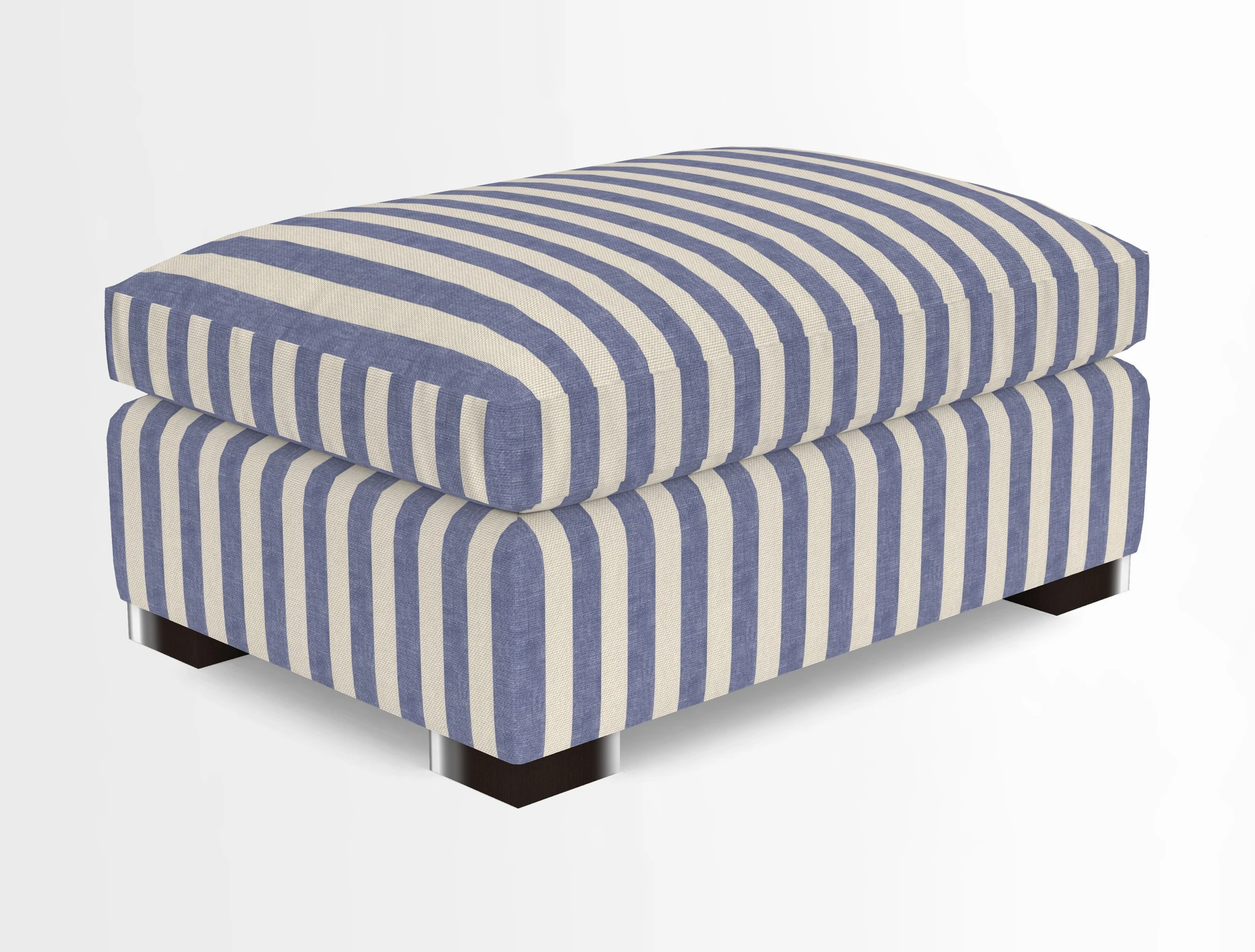 Wadenhoe Storage Footstool in Two Tone Plain Biscuit