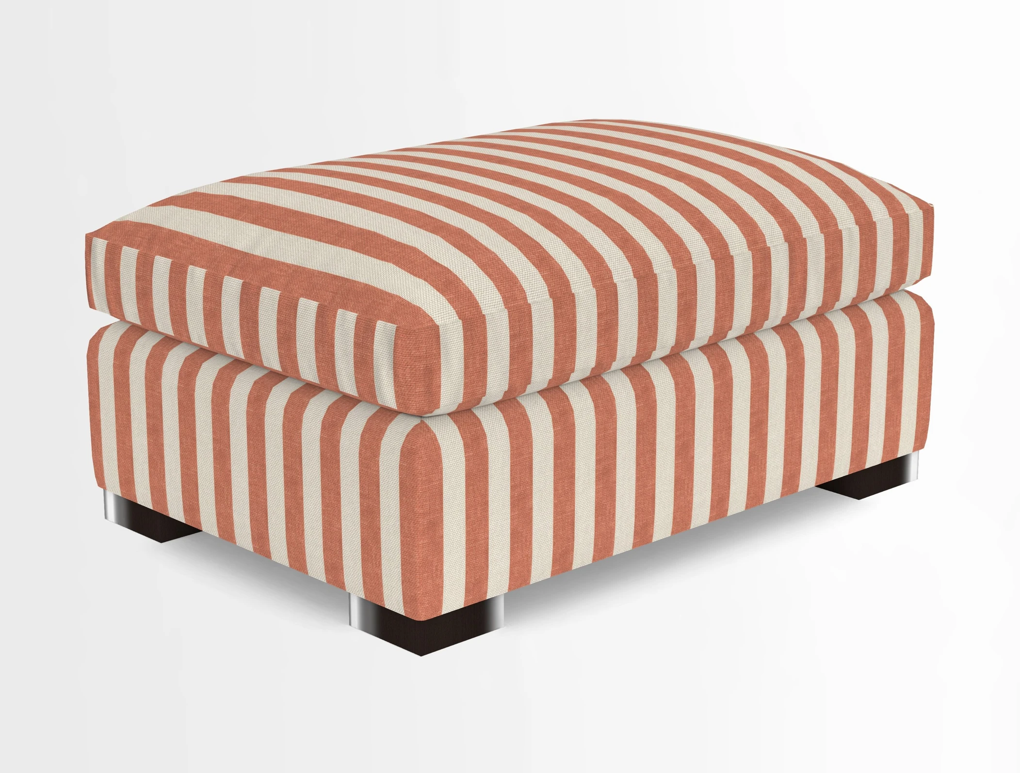 Wadenhoe Storage Footstool in Two Tone Plain Biscuit