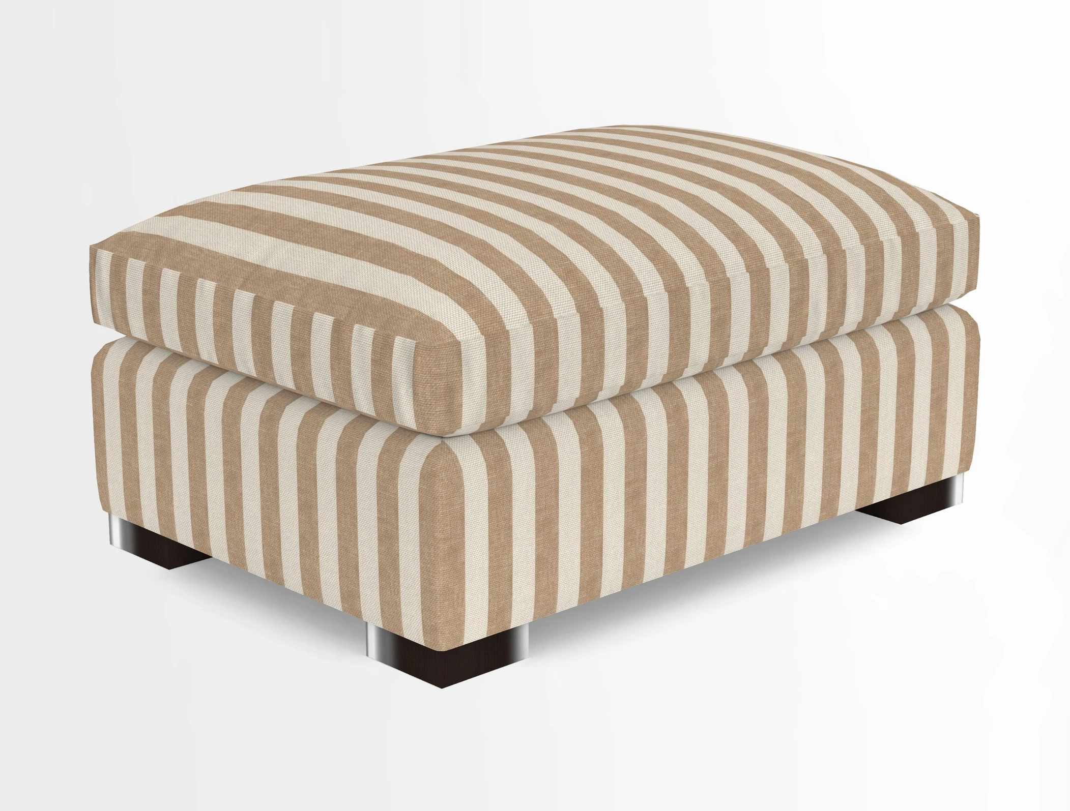 Wadenhoe Storage Footstool in Two Tone Plain Biscuit
