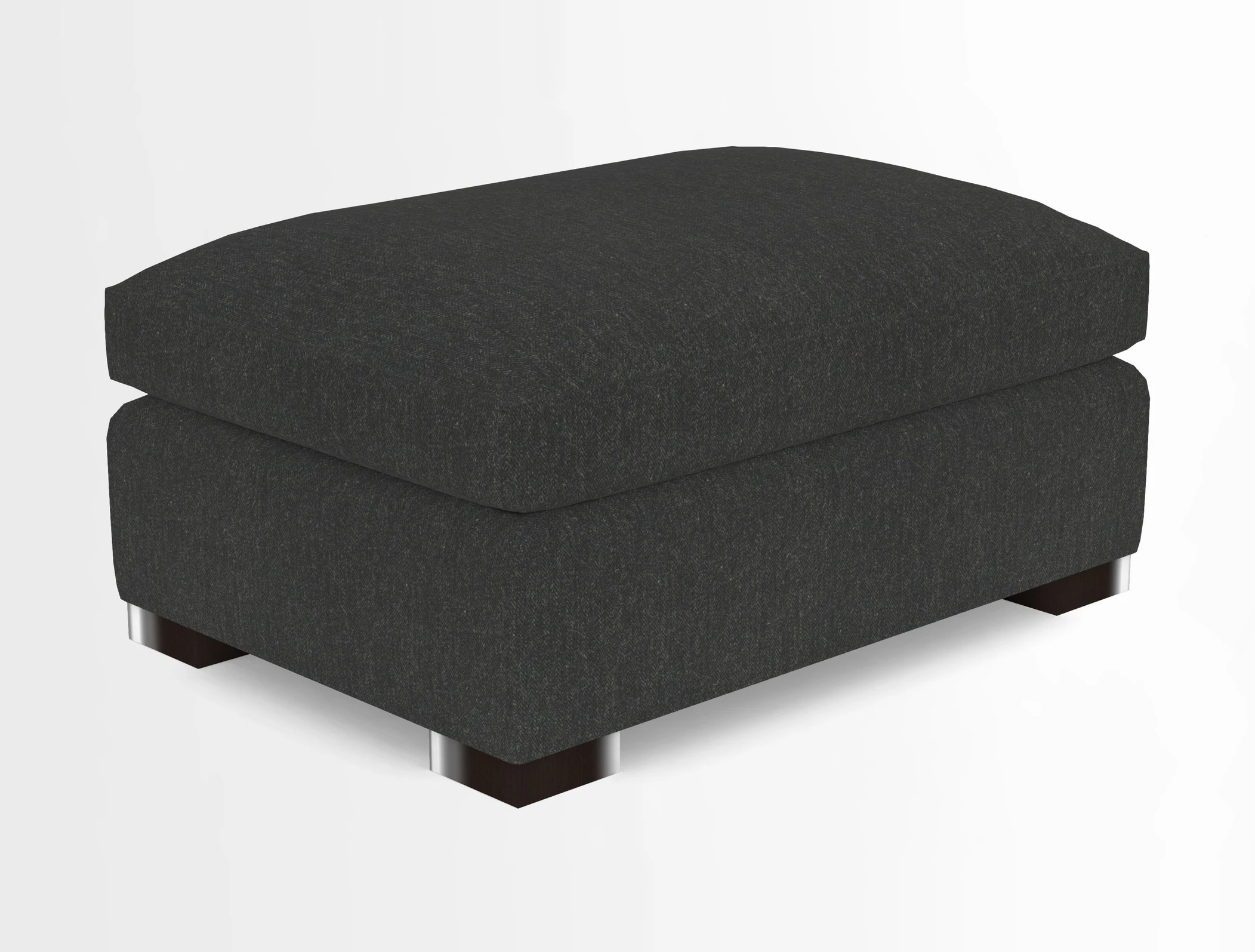 Wadenhoe Storage Footstool in Two Tone Plain Biscuit