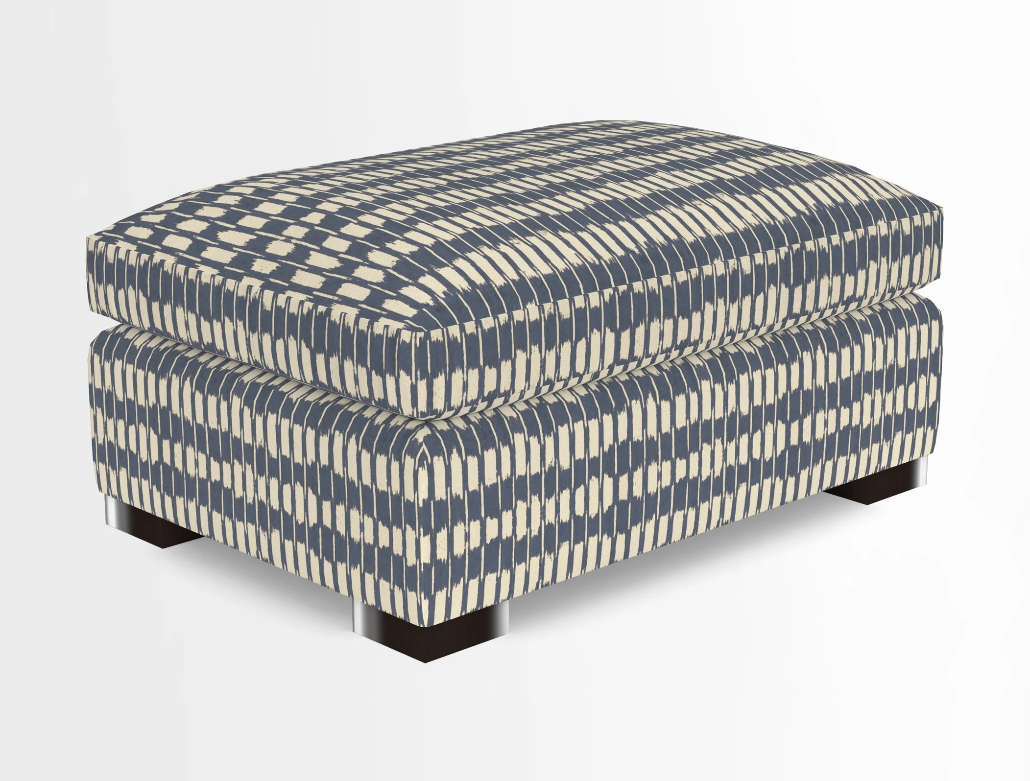 Wadenhoe Storage Footstool in Two Tone Plain Biscuit
