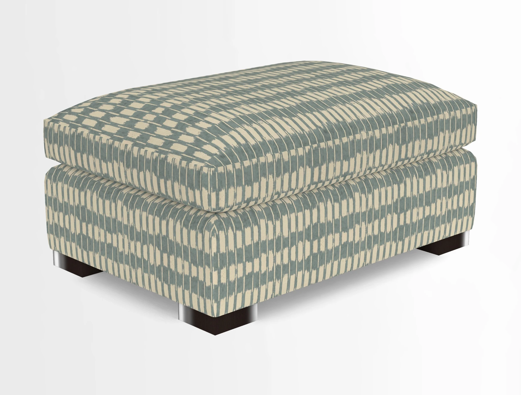 Wadenhoe Storage Footstool in Two Tone Plain Biscuit