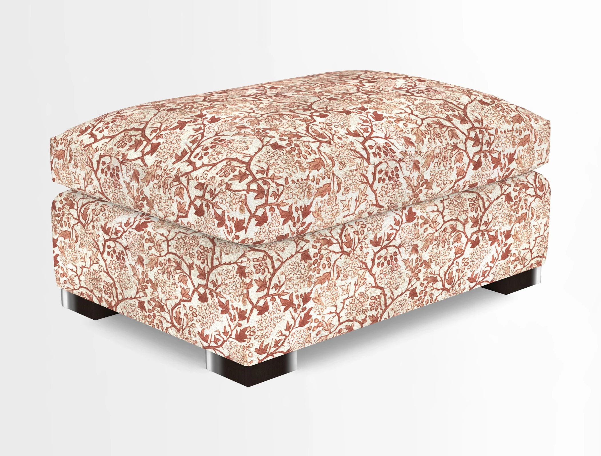 Wadenhoe Storage Footstool in Two Tone Plain Biscuit