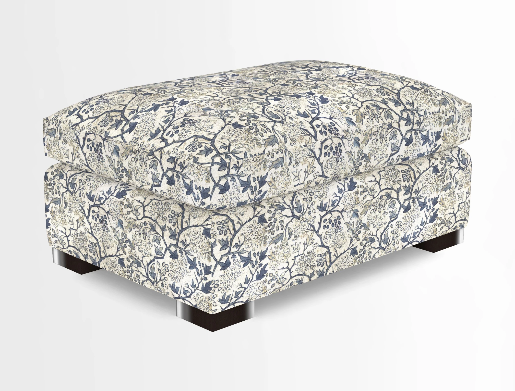 Wadenhoe Storage Footstool in Two Tone Plain Biscuit