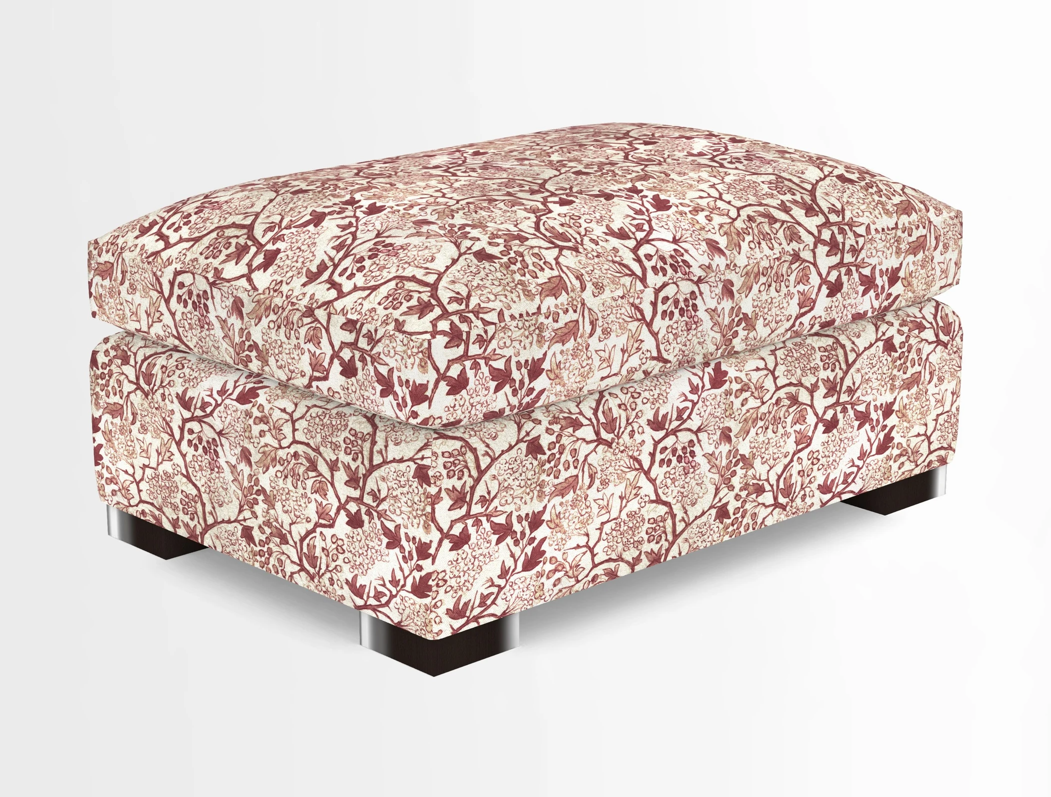 Wadenhoe Storage Footstool in Two Tone Plain Biscuit