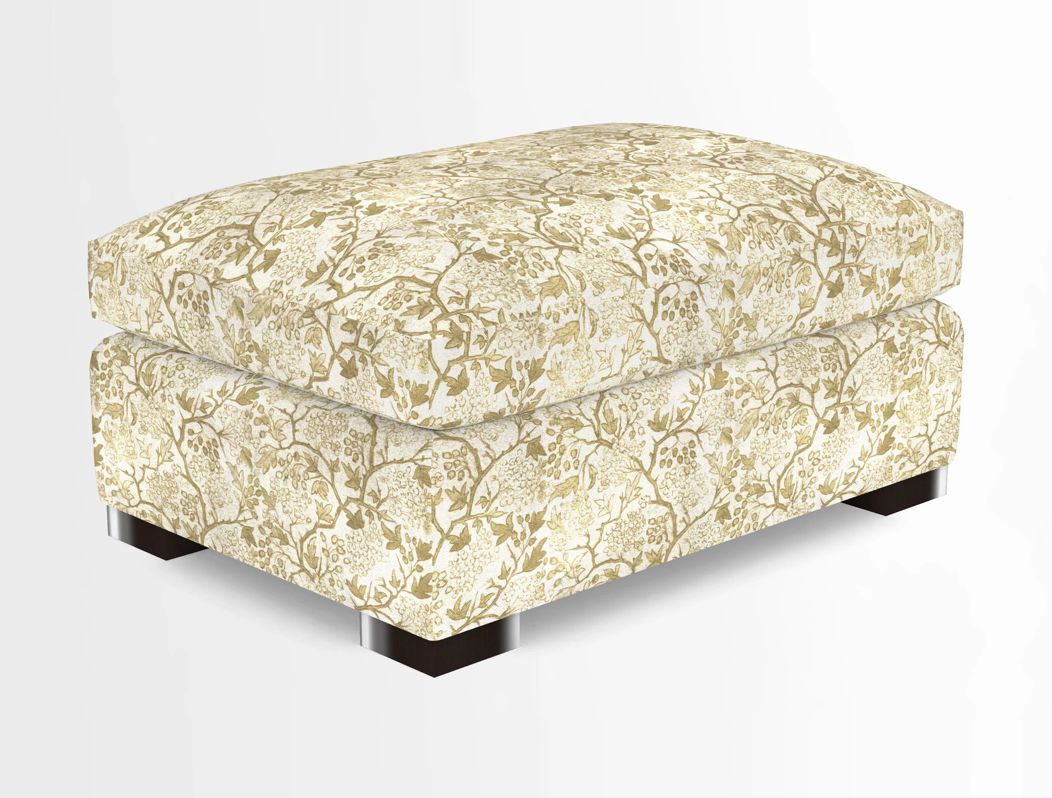Wadenhoe Storage Footstool in Two Tone Plain Biscuit